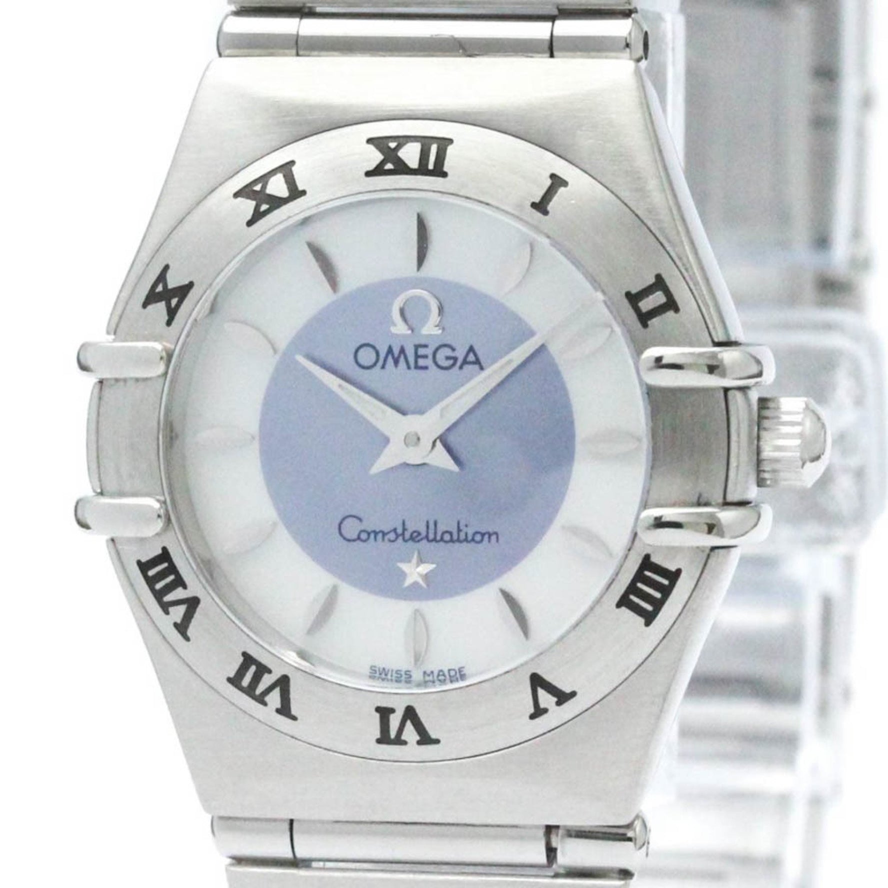 Polished OMEGA Constellation MOP Dial Steel Quartz Ladies Watch 1562.84