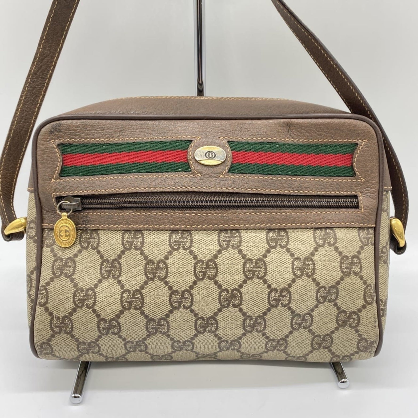 GUCCI Old 001 115 GG Supreme Sherry Shoulder Bag Men's and