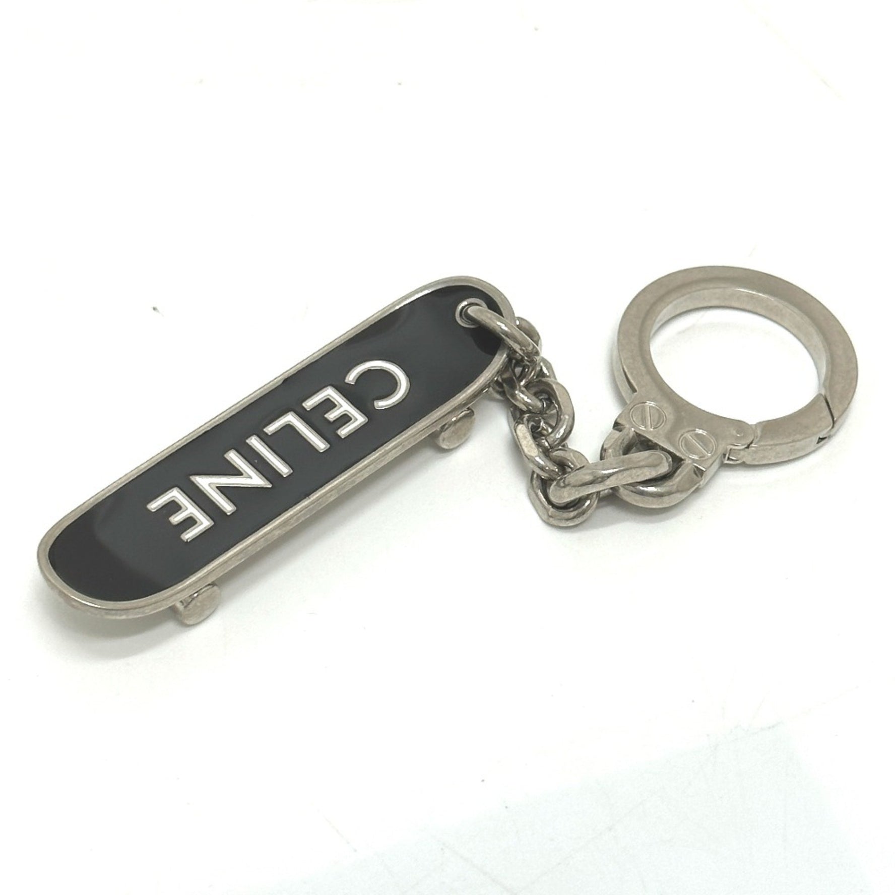 CELINE Bag Charm Key Holder Silver