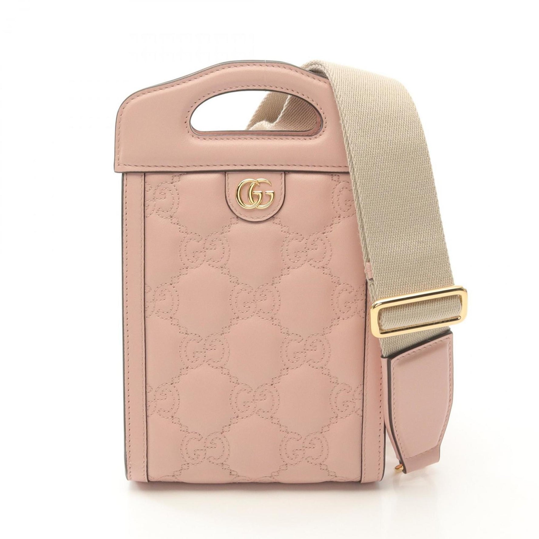 GUCCI GG Matelasse Mini Handbag Leather