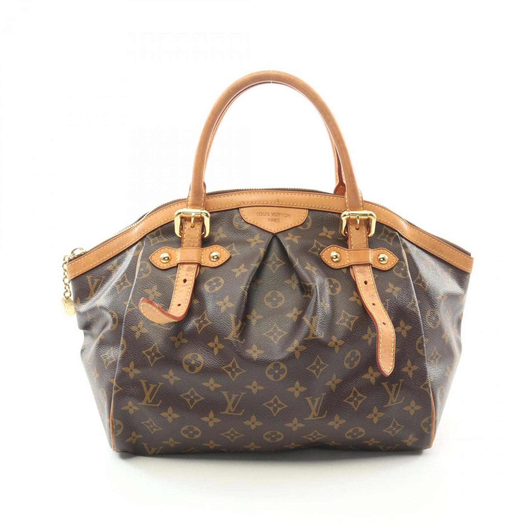 Louis Vuitton Tivoli GM Handbag Coated Canvas Leather Monogram Brown