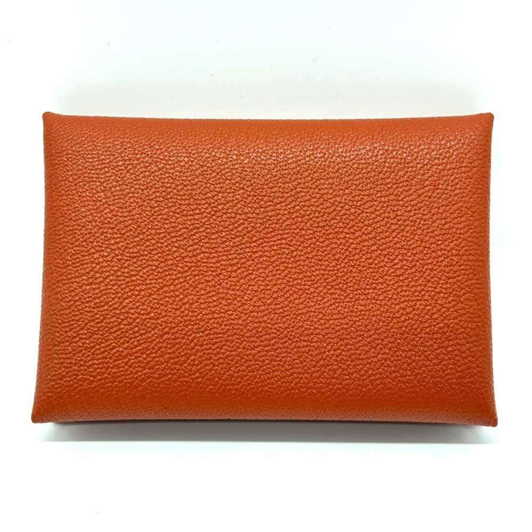 Hermes Calvi Duo Wallet/Coin Case Business Card Holder/Card Leather