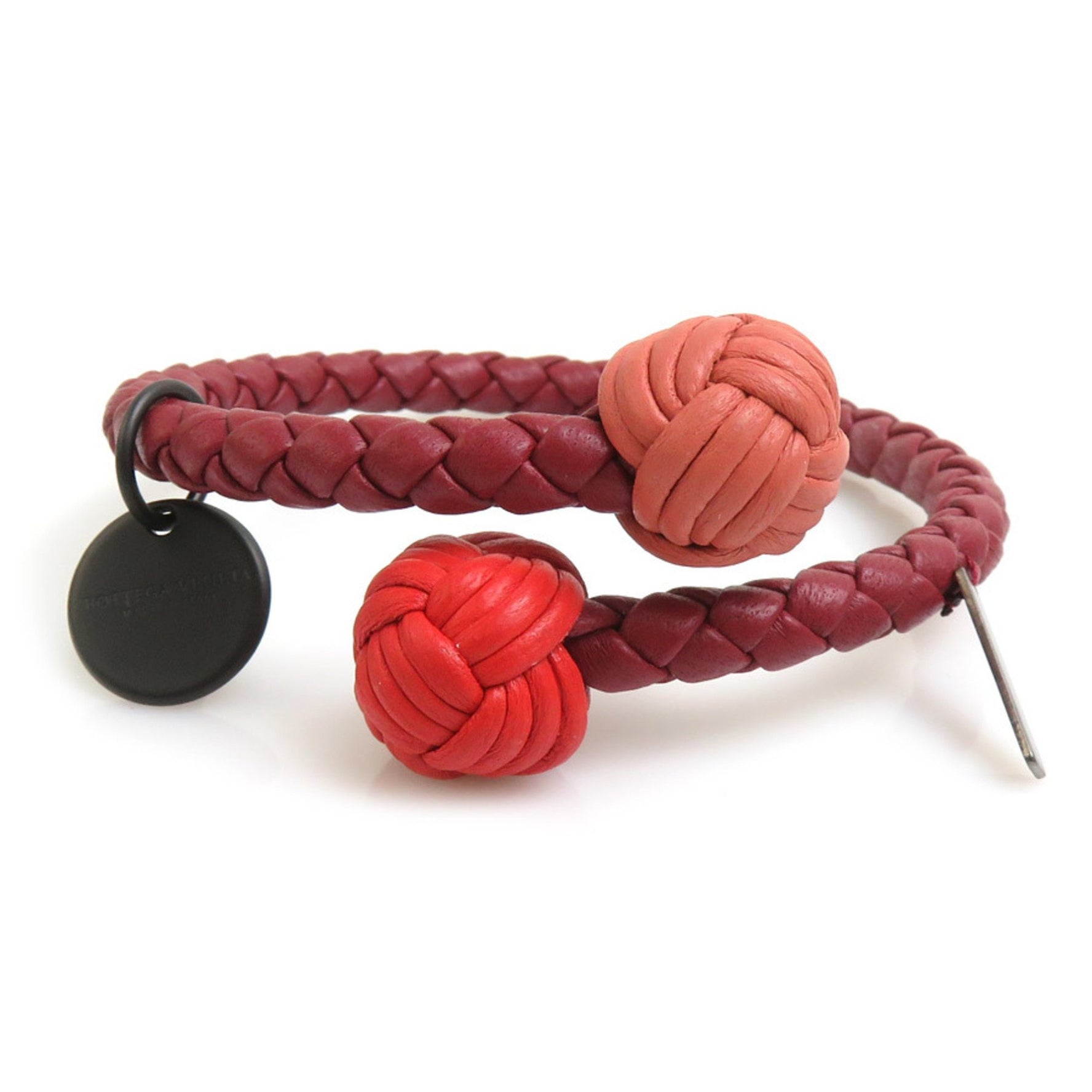 BOTTEGA VENETA Bracelet Leather Red Men Women