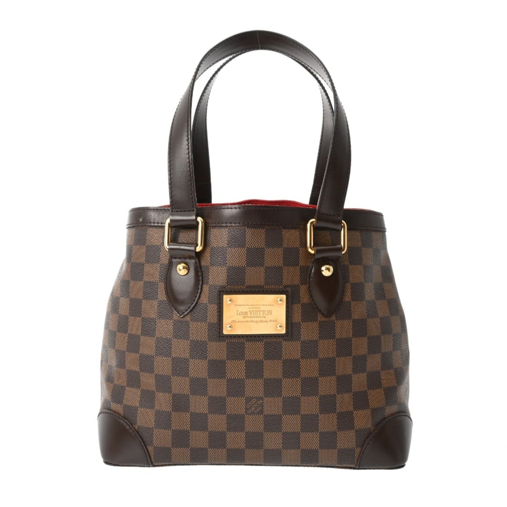 LOUIS VUITTON Damier Hampstead PM Canvas Handbag