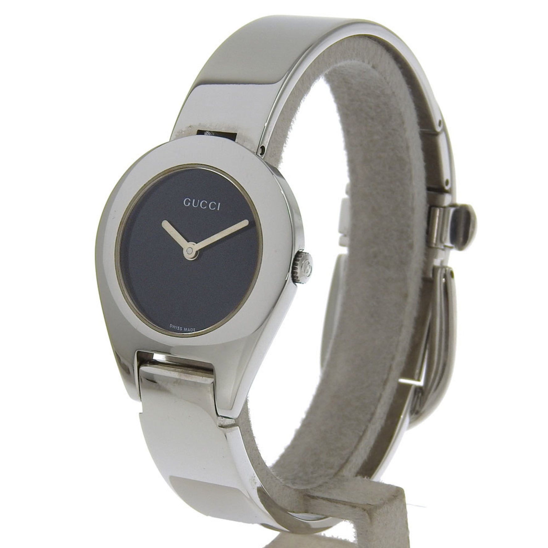 Gucci Watch Stainless Steel Quartz Analog Display Black Dial
