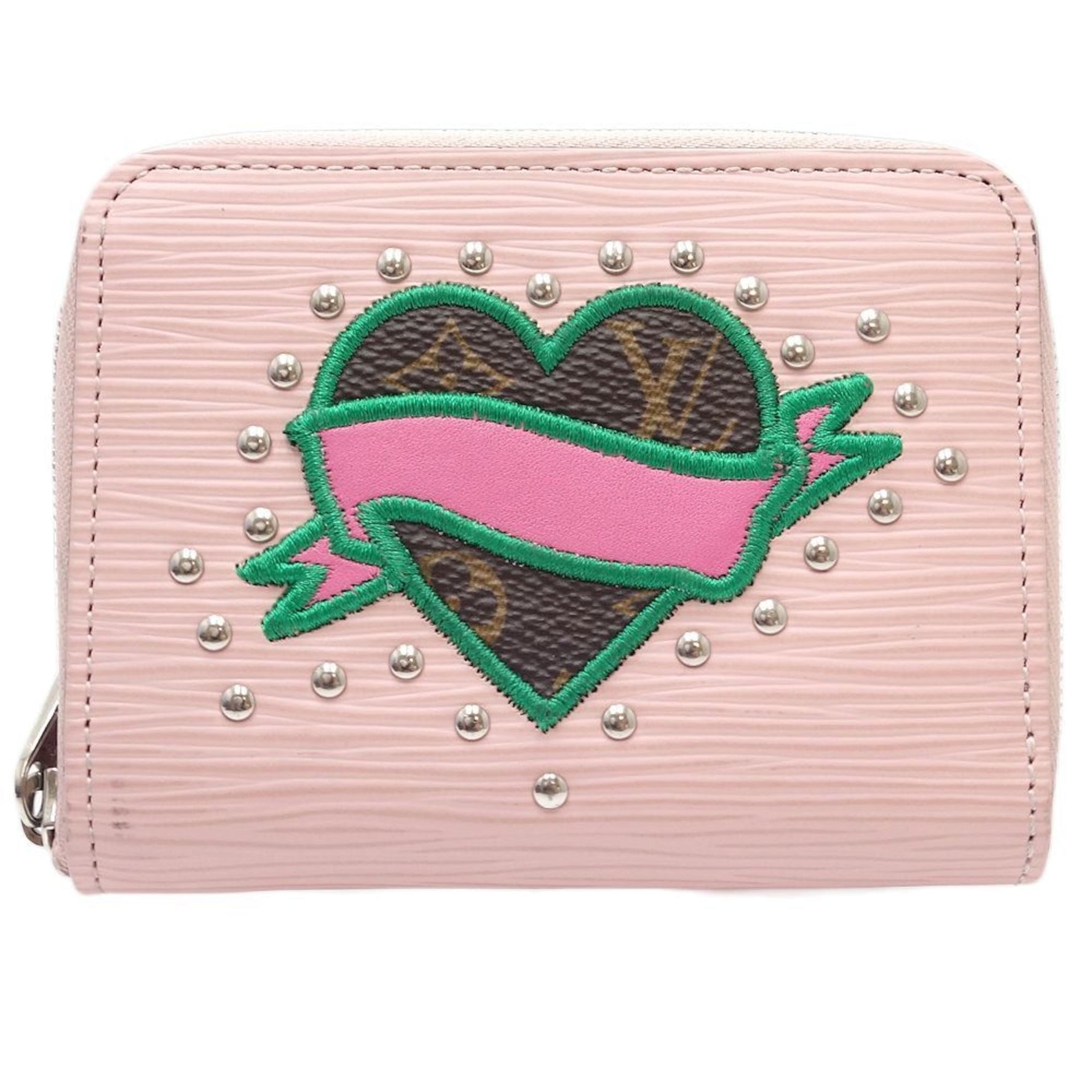 Louis Vuitton Epi Zippy Coin Purse Case LV Stories Rose Ballerine