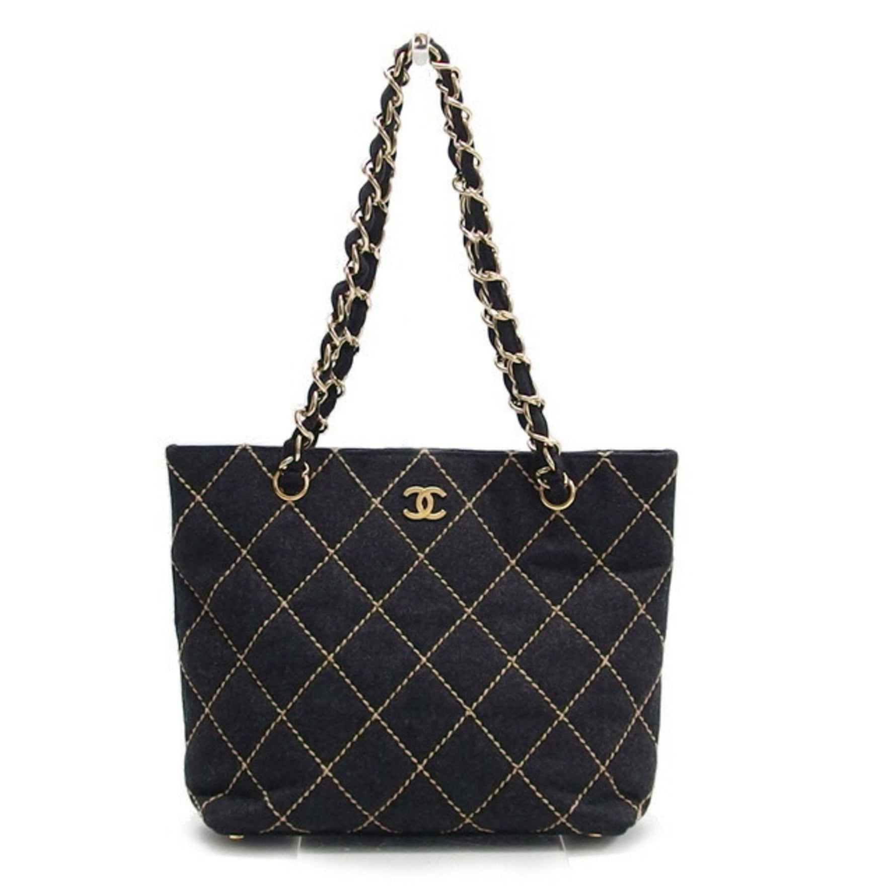 Chanel Wild Stitch Chain Tote Bag with Coco Mark
