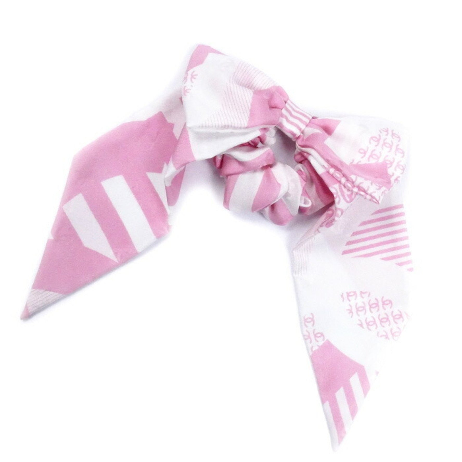CHANEL Silk Ribbon Coco Mark Hair Scrunchie