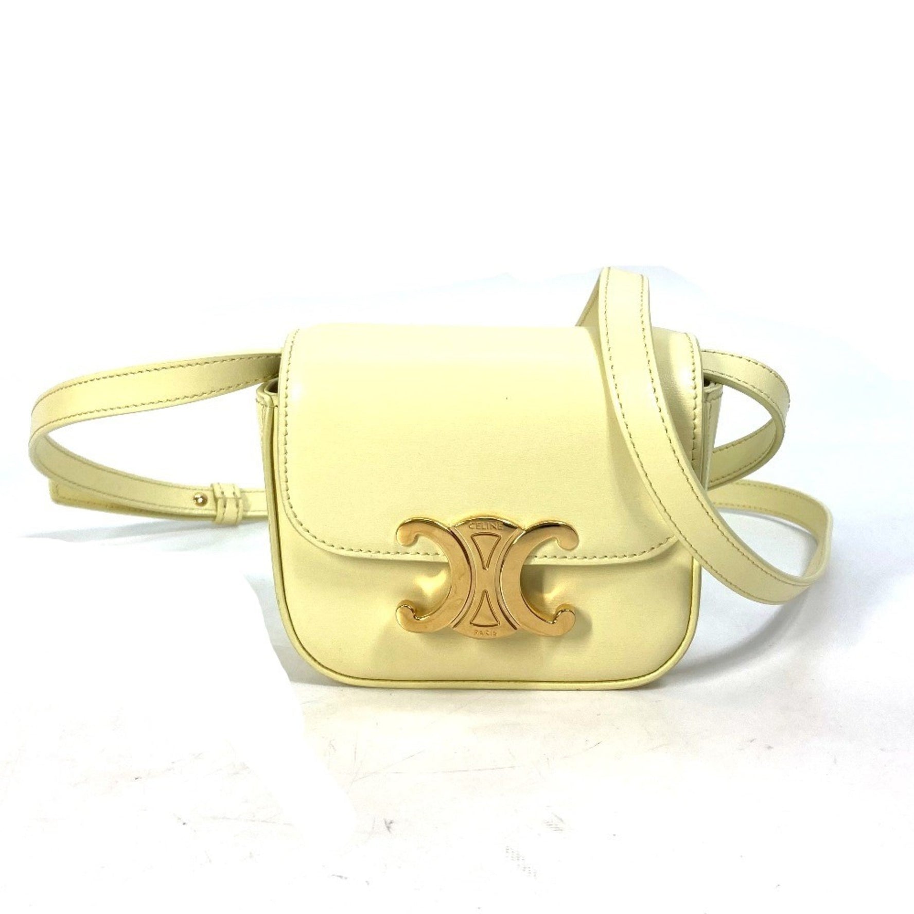 CELINE Shiny calfskin Micro bag Pochette bag Crossbody Shoulder Bag Soft