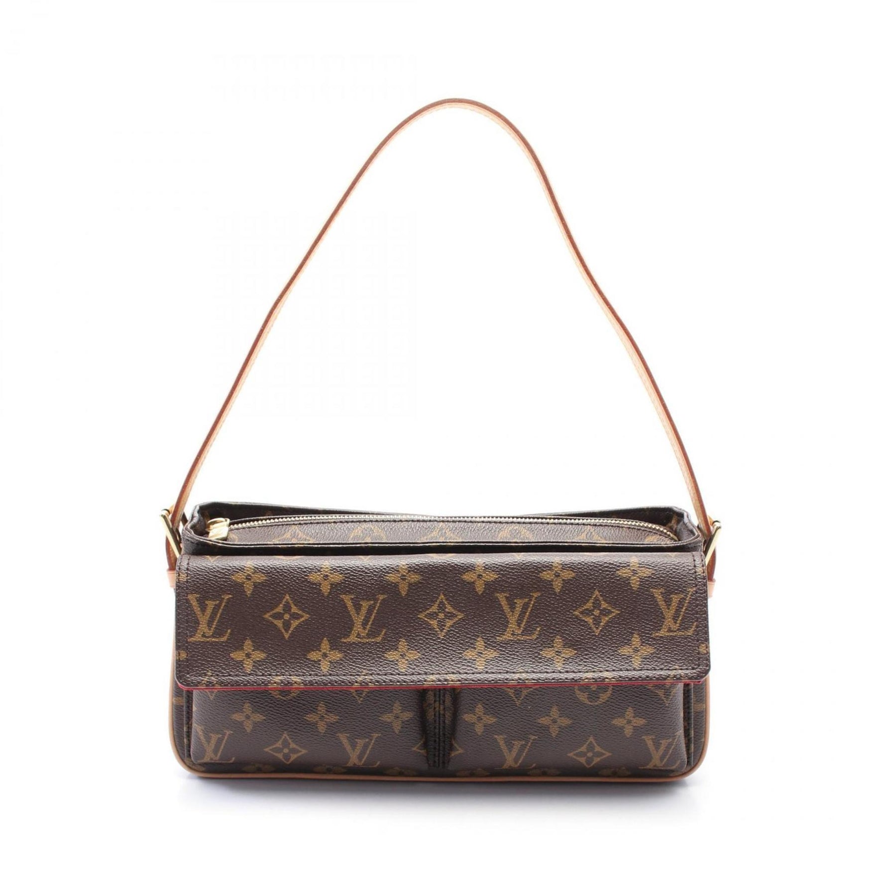 Louis Vuitton Vivacite MM Shoulder Bag Coated Canvas Leather Monogram