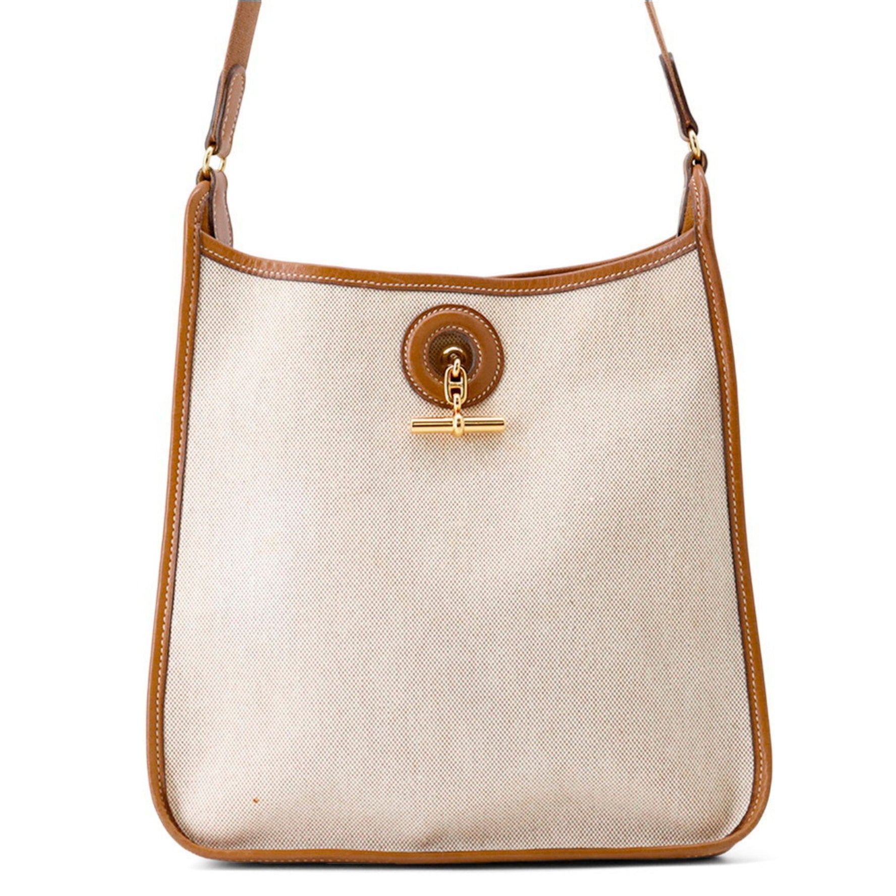 Hermes Hermès Vespa PM Shoulder Bag in Toile H Leather (B Stamp)