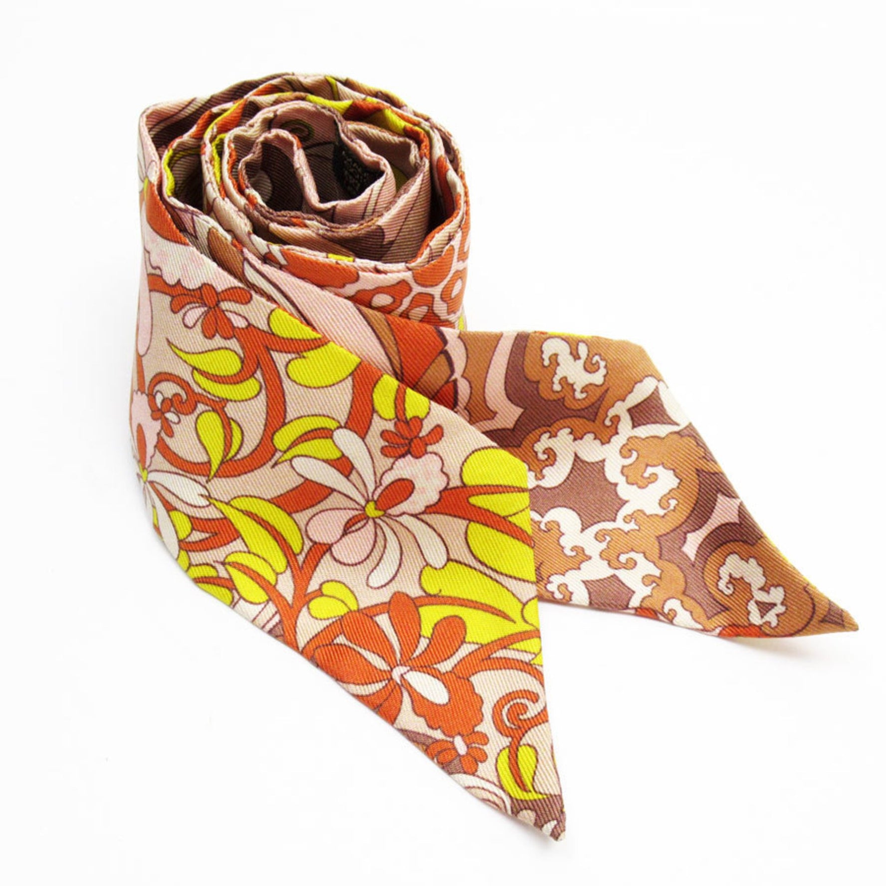 Hermes Scarf/Muffler Twilly Silk Multicolor