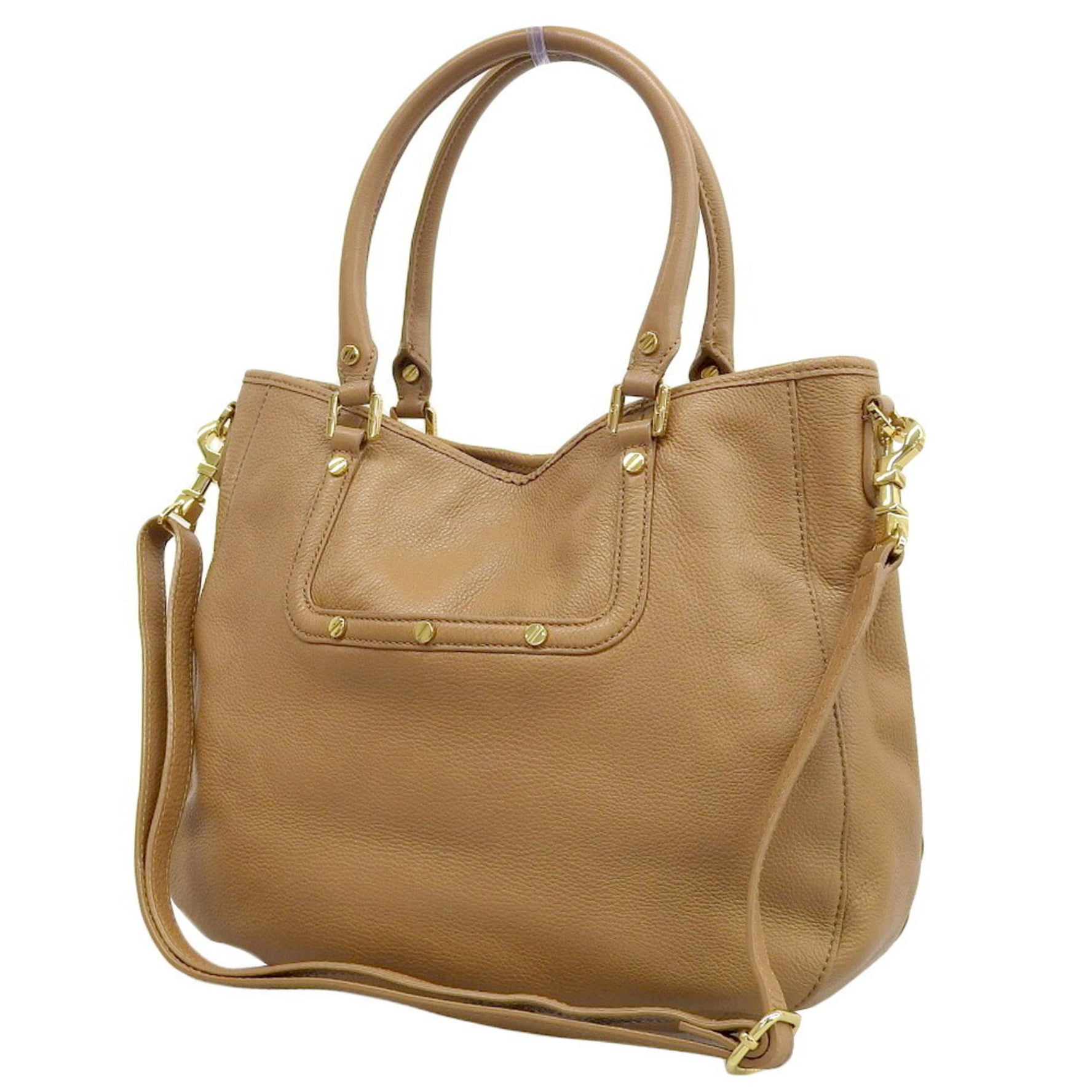 Tory Burch Bag Handbag Shoulder Leather Light Brown