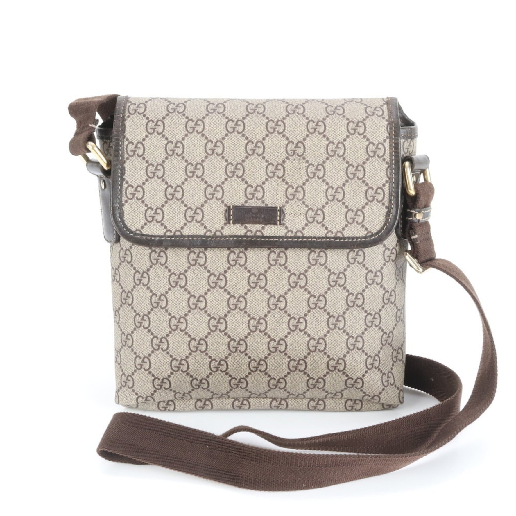 Gucci GG Supreme Leather Shoulder Bag, Crossbody Messenger