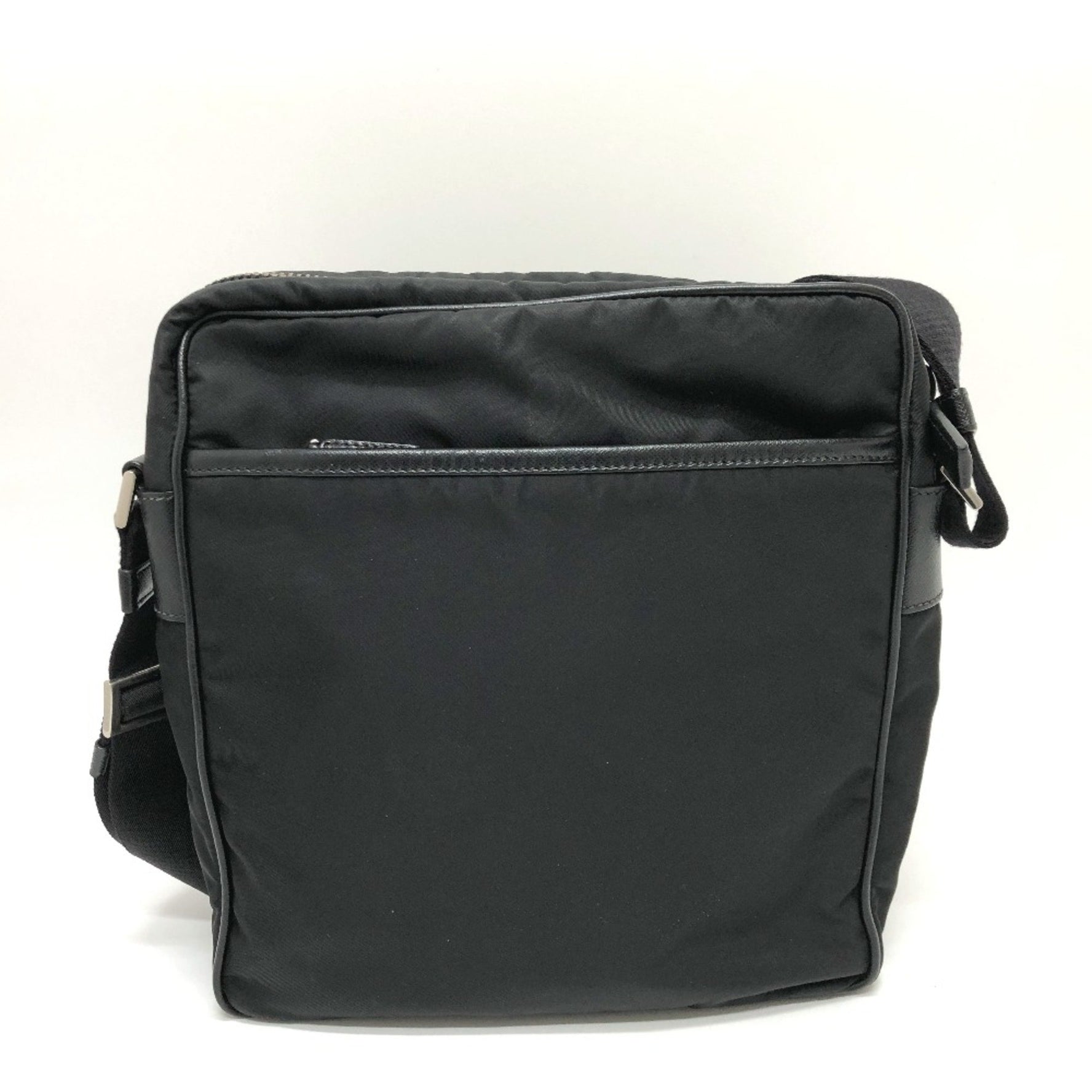 PRADA Crossbody bag Shoulder Bag NERO SilverHardware