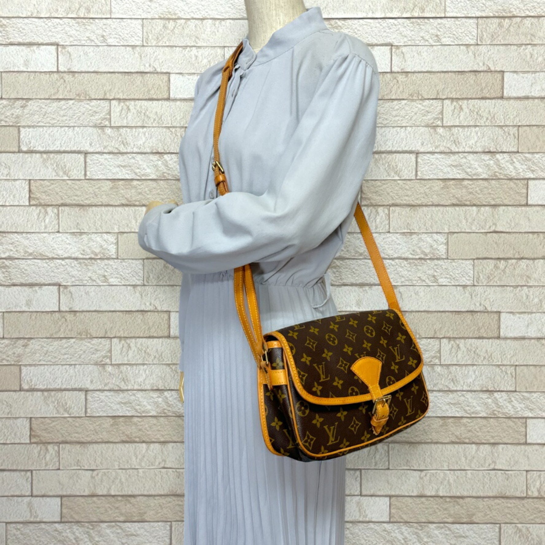 Louis Vuitton Sologne Monogram Shoulder Bag Canvas