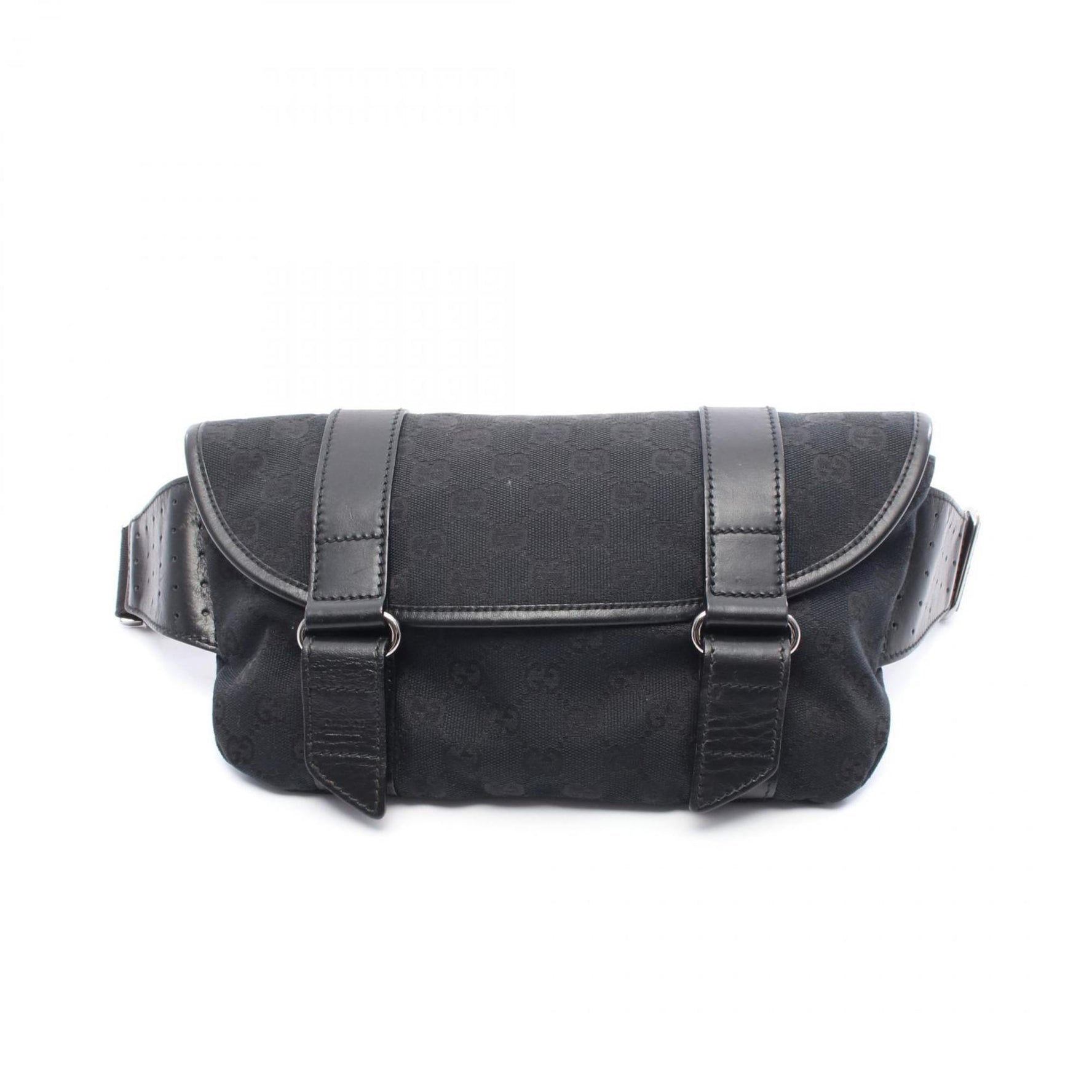 Gucci GG Canvas Waist Bag, and Leather, Men's