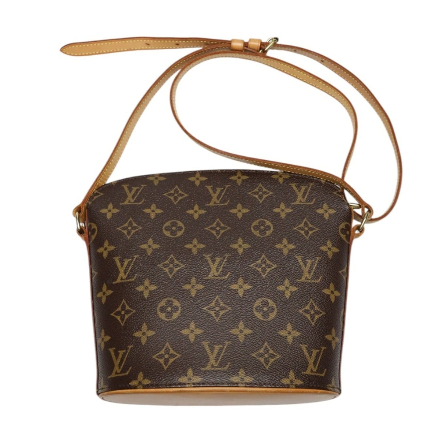 Louis Vuitton Shoulder Bag Monogram Drouot Canvas Brown LV