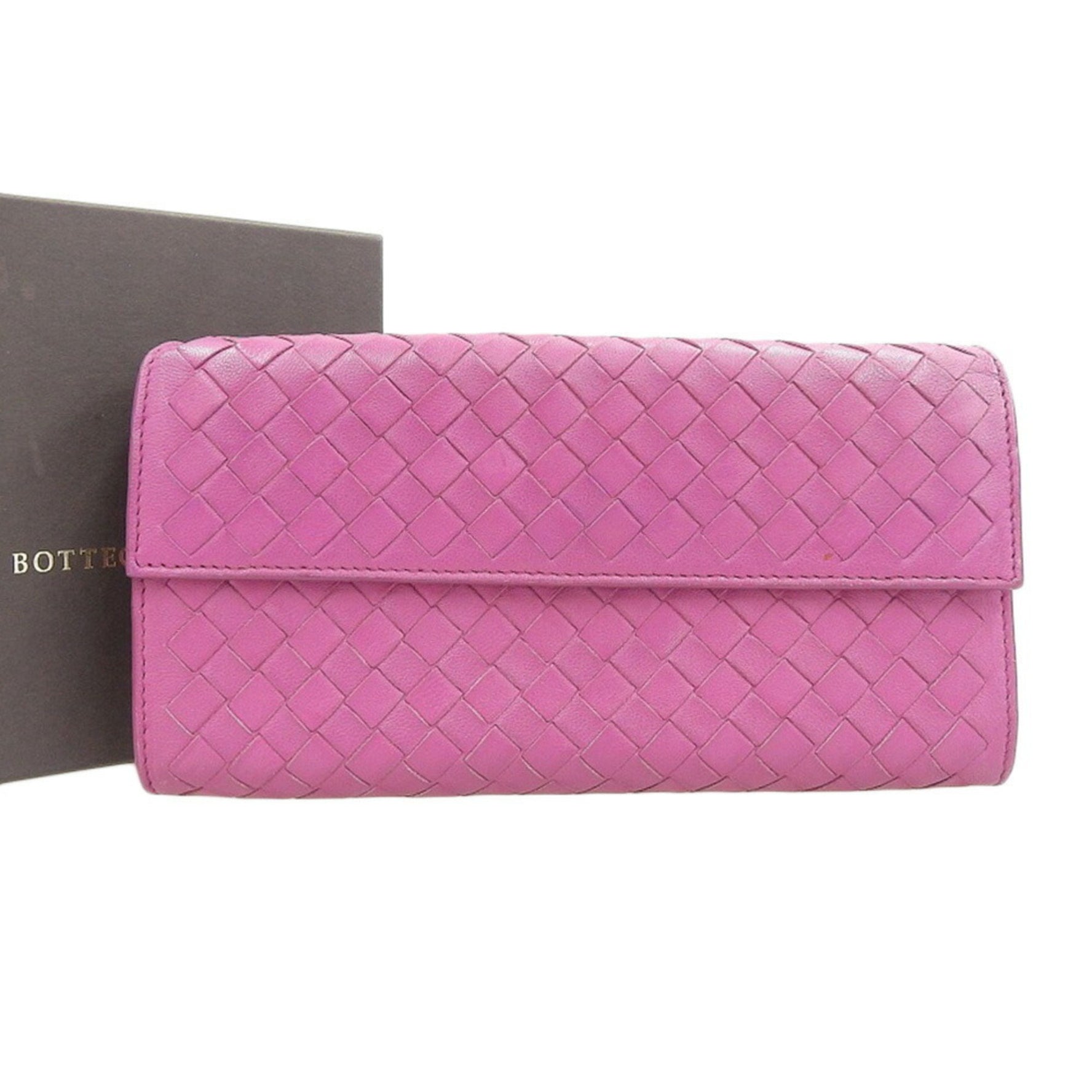 Bottega Veneta Intrecciato Leather Long Wallet in