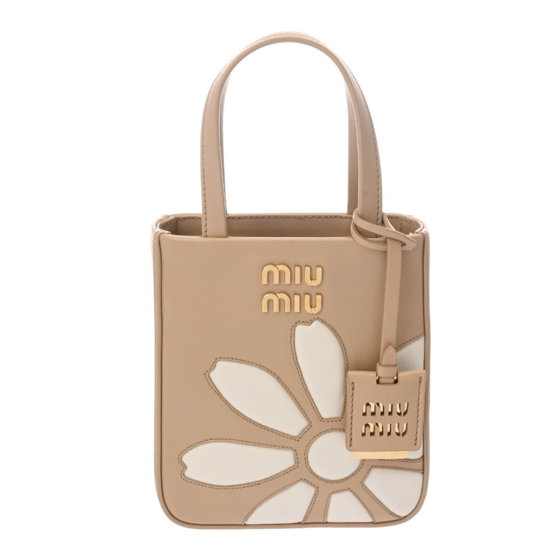 Miu Miu MIUMIU Miu Flower Motif Calfskin Handbag