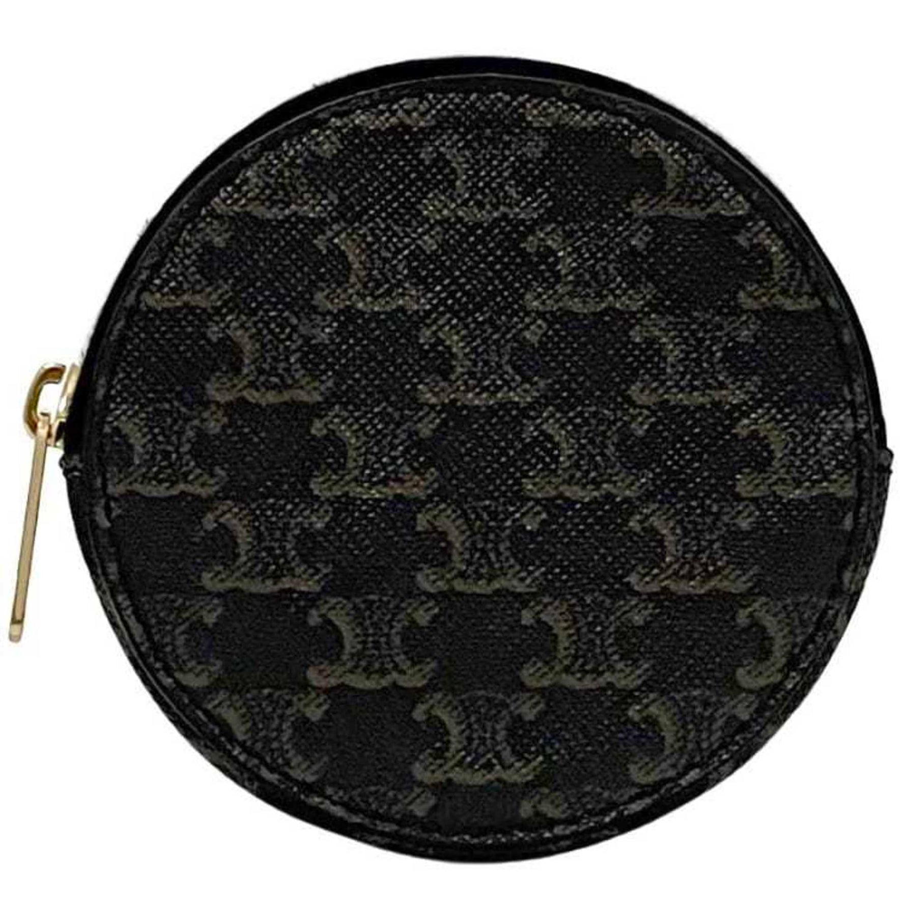 Celine Coin Case Triomphe Purse PVC Leather Round Unisex