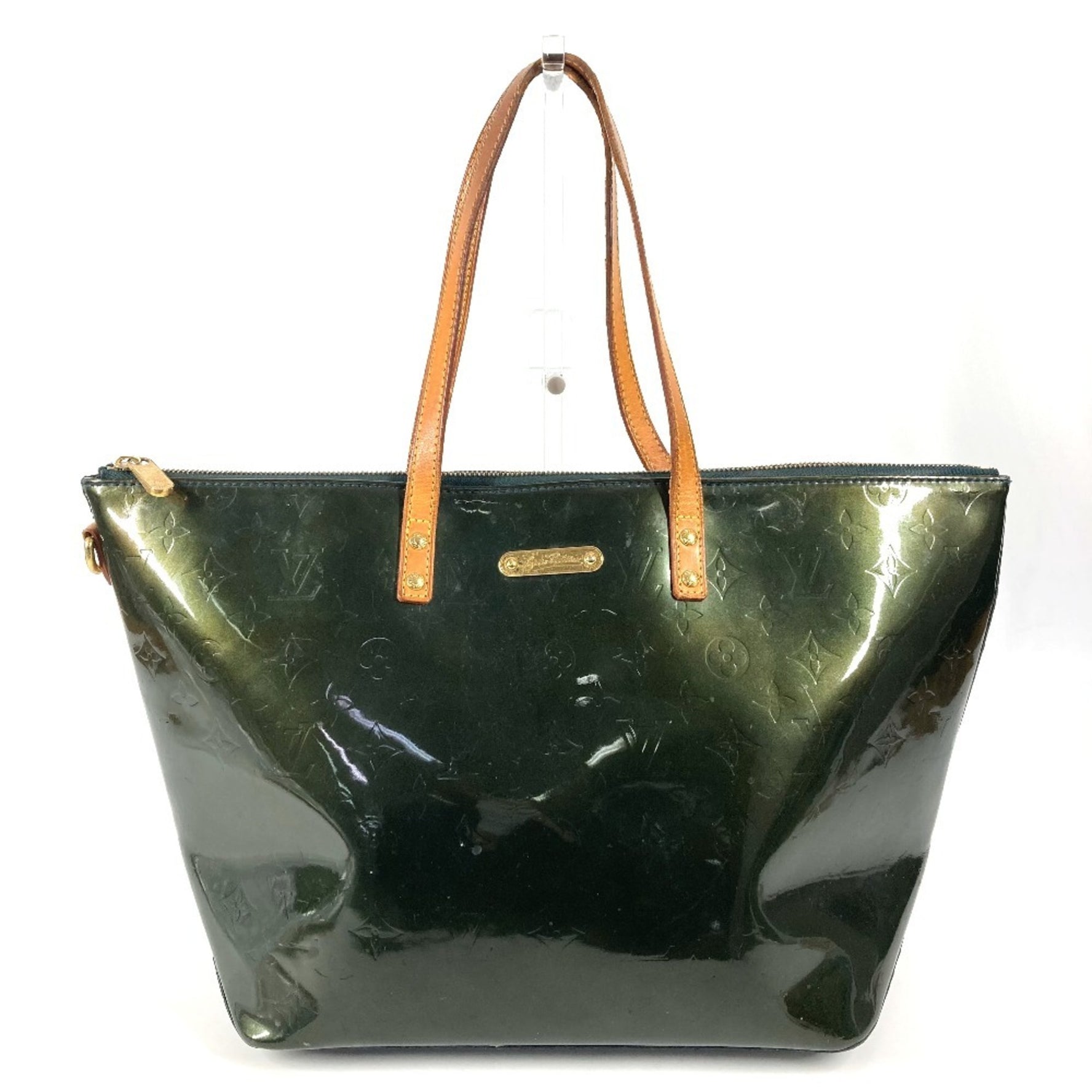 Louis Vuitton Monogram Vernis Bellevue GM Tote Bag Shoulder Canvas Blue Nuit Green