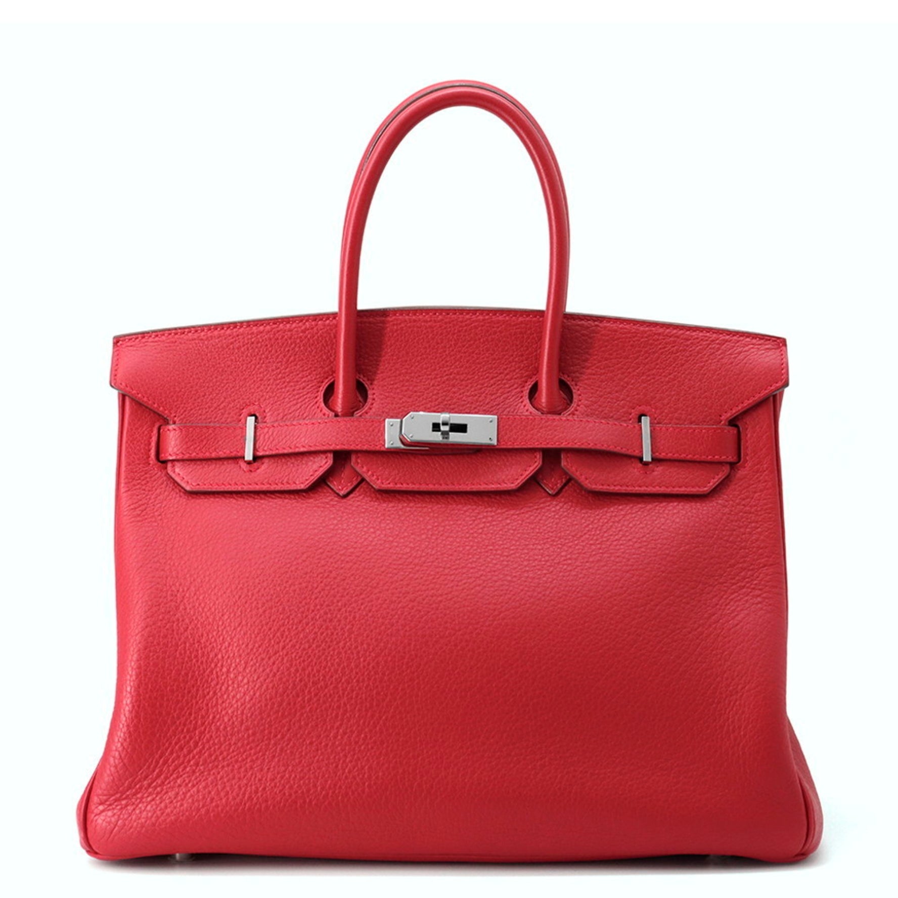 Hermes Birkin 35 Rouge Kazak Taurillon Clemence G stamp handbag