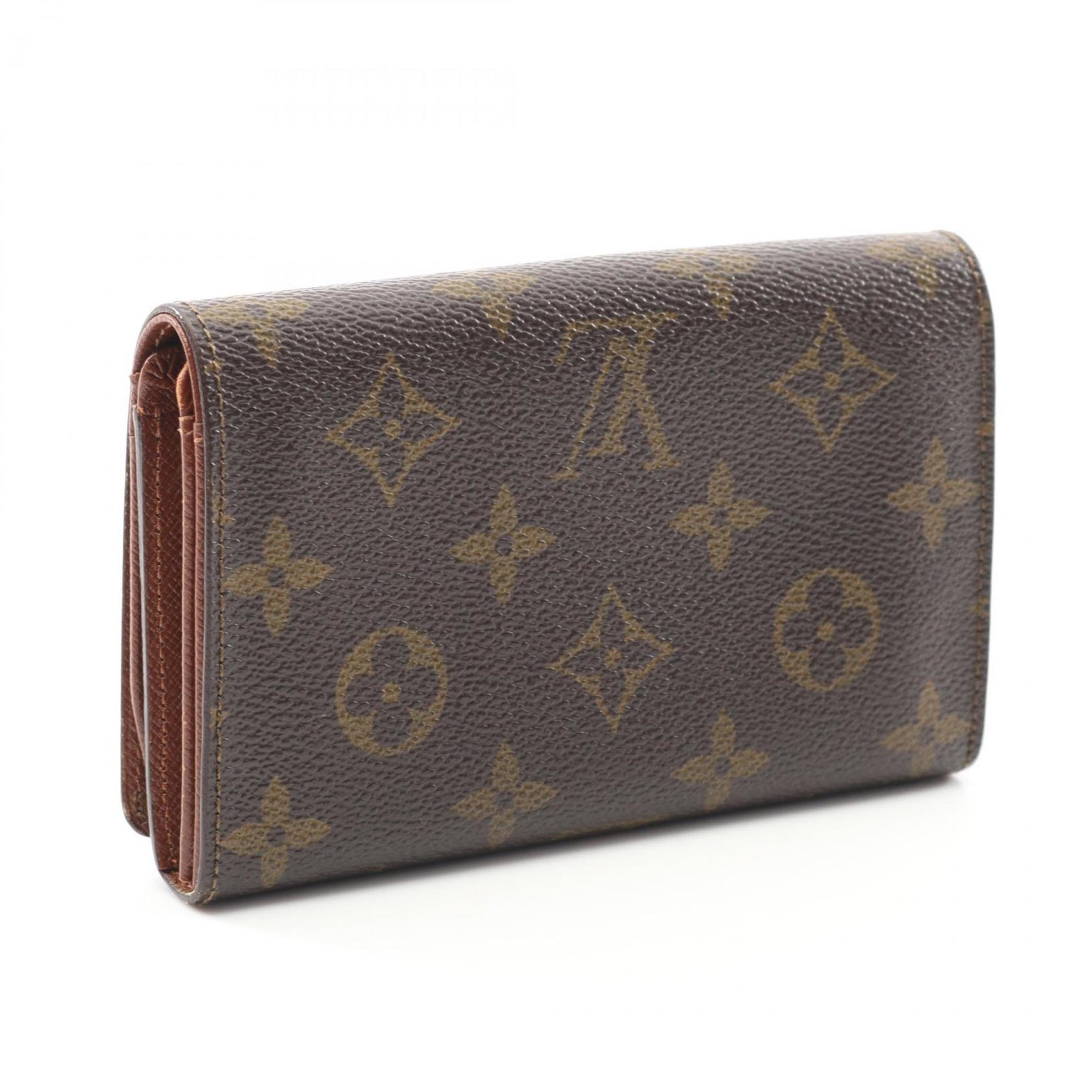 Louis Vuitton Porte Monnaie Bi-fold Wallet, Coated Canvas and Leather, Monogram