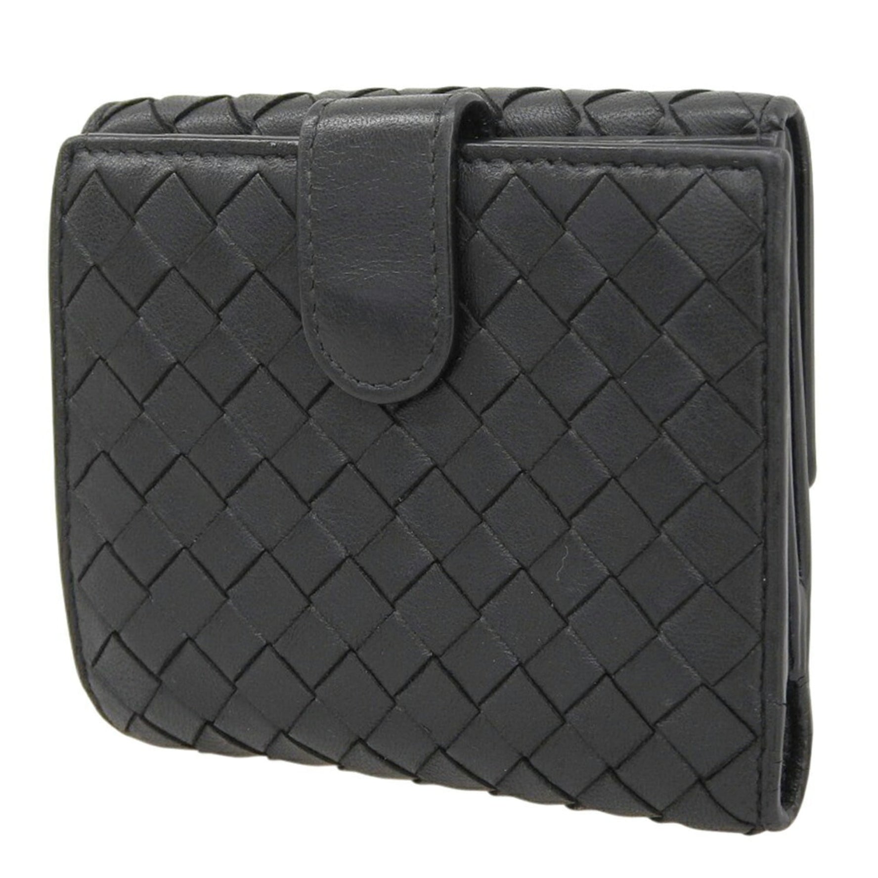 Bottega Veneta Intrecciato Compact Wallet, Double Folding Leather