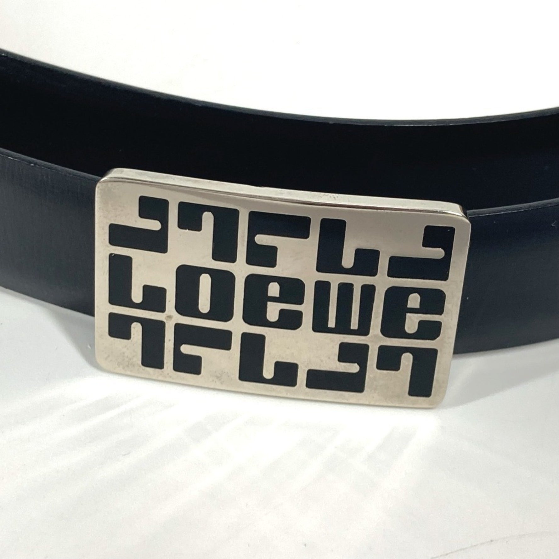 LOEWE Logo Buckle Belt Leather