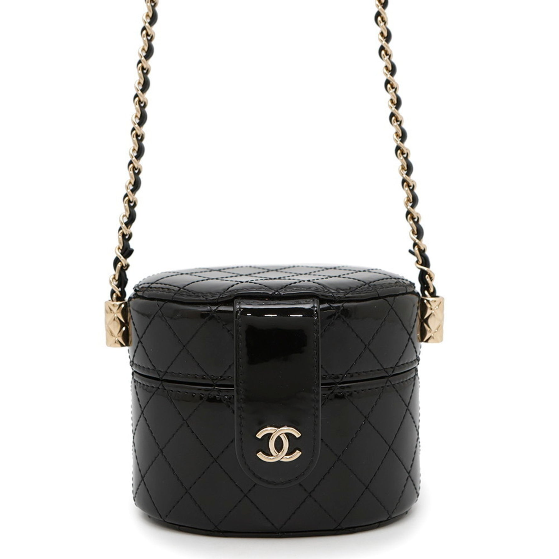 Chanel Chain Shoulder Bag Mini Vanity Coco Mark Patent