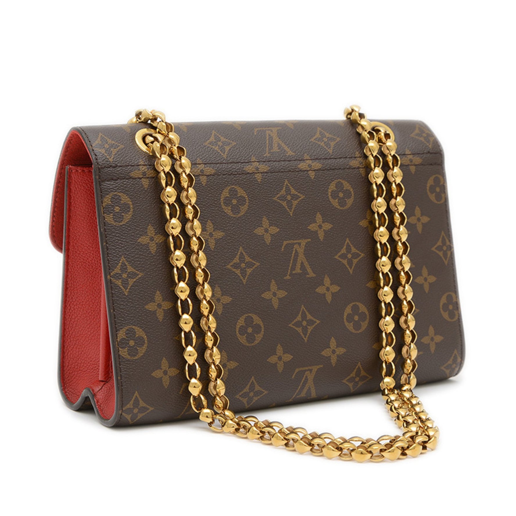Louis Vuitton Monogram Victoire Double Chain Shoulder Bag, Cerise