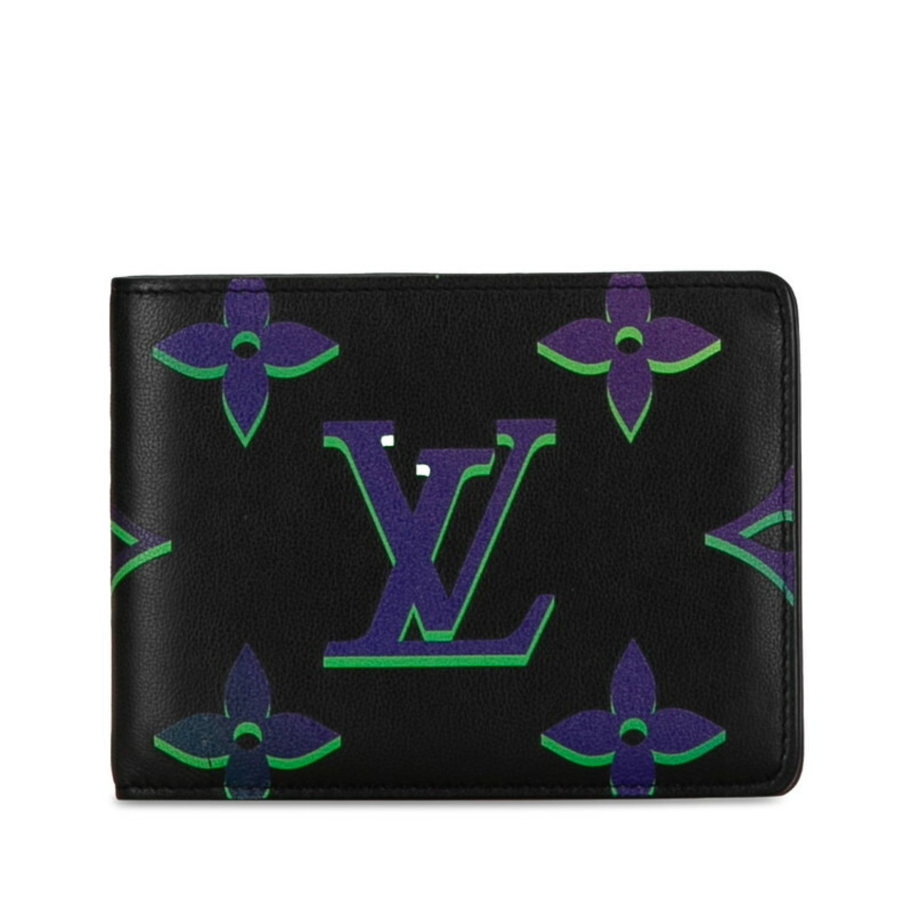 Louis Vuitton Monogram Spotlight Bi-fold Wallet Compact Noir Black Leather