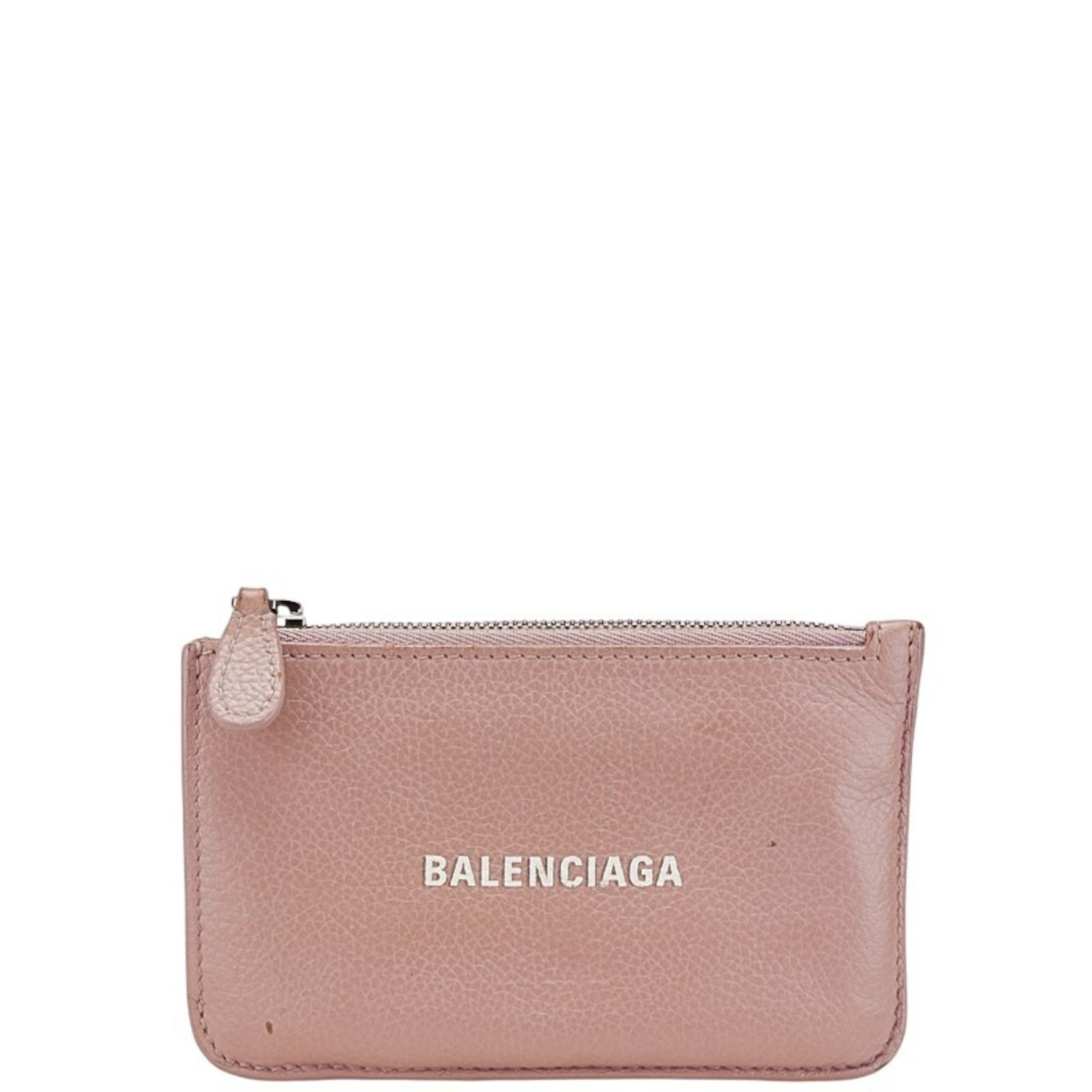 Balenciaga Logo Wallet/Coin Case Leather