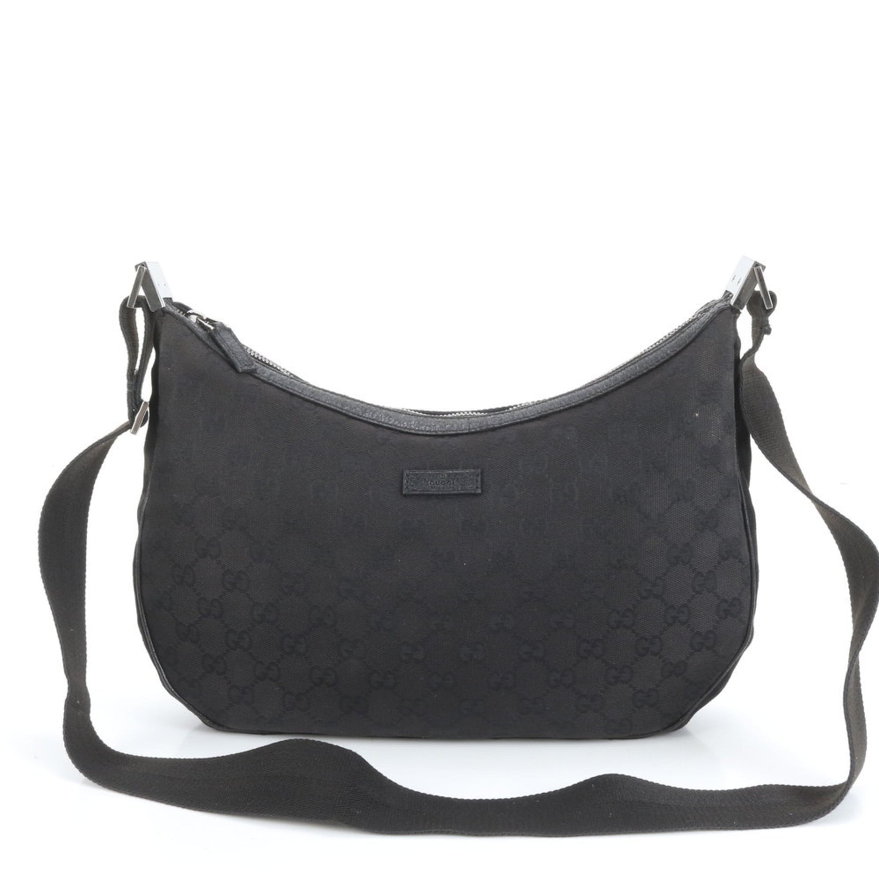 Gucci GG Canvas and Leather Shoulder Bag, Crossbody Messenger