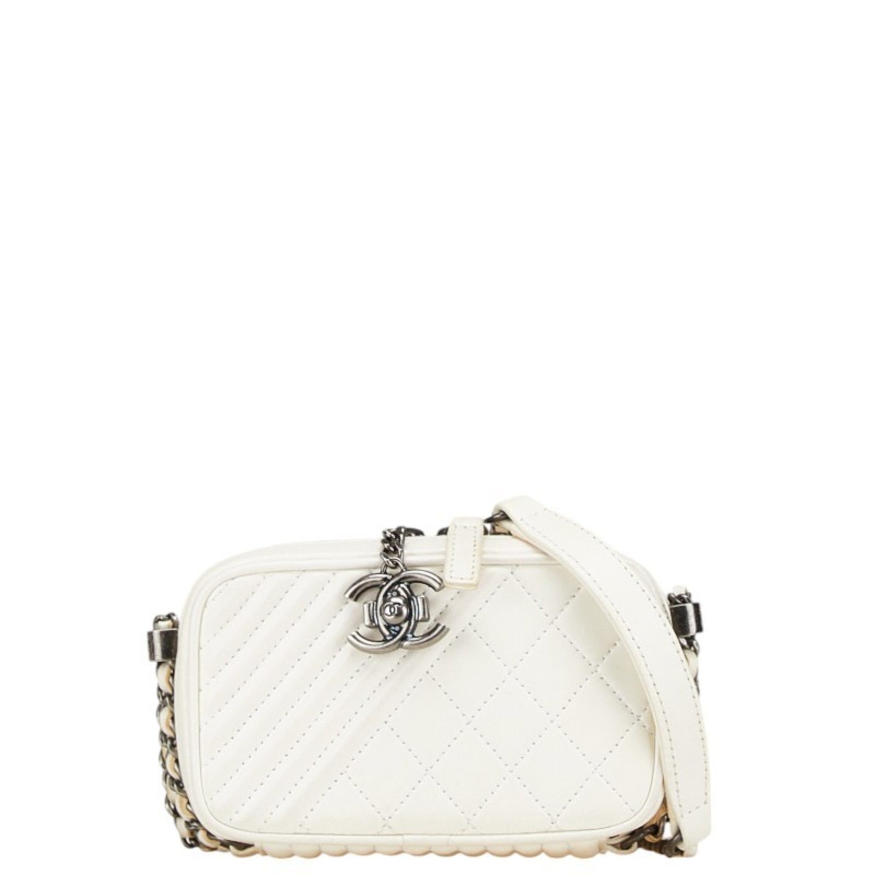 Chanel Boy Coco Mark Chain Shoulder Bag Camera Lambskin