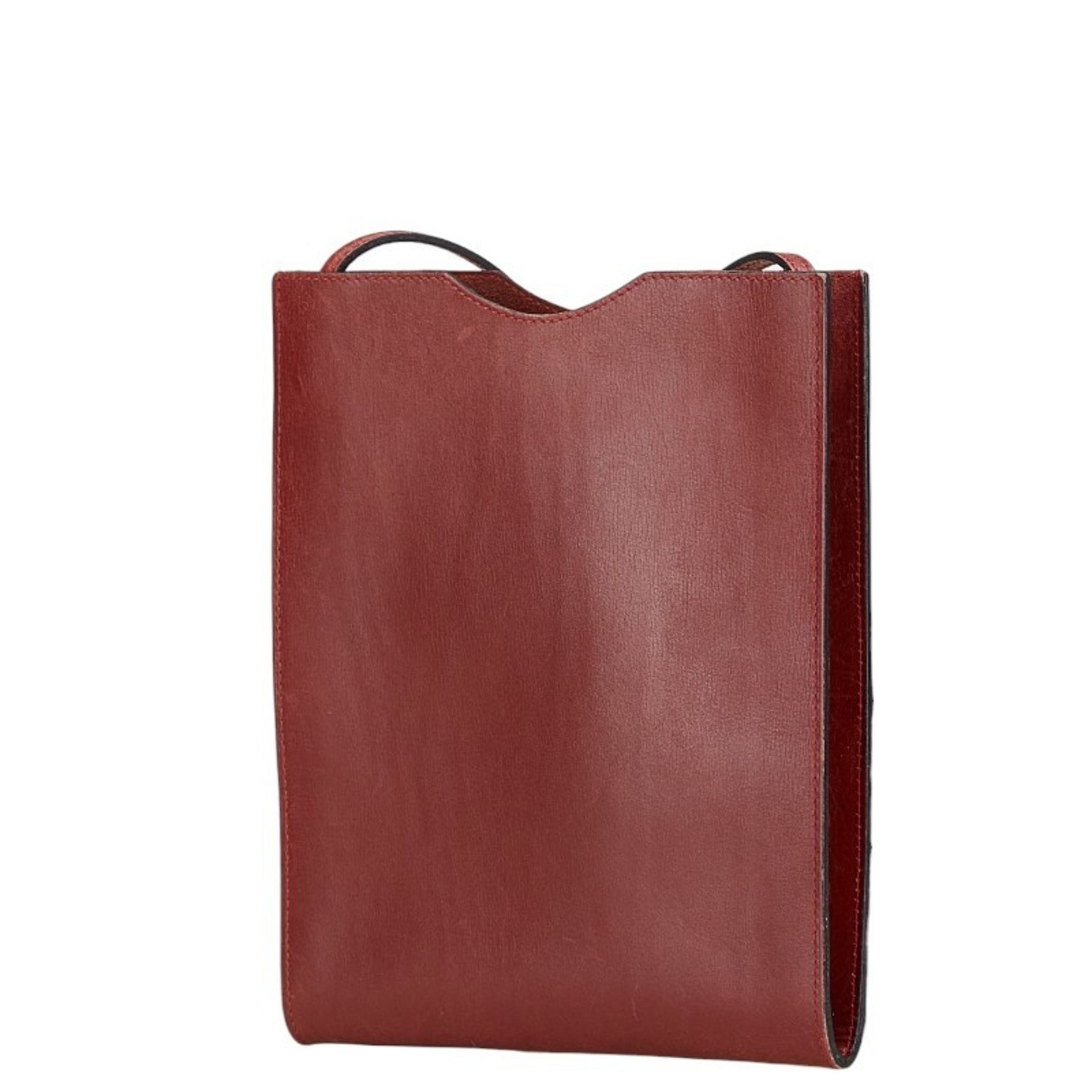 Hermes Onimetou Shoulder Bag Bordeaux Red Box Calf