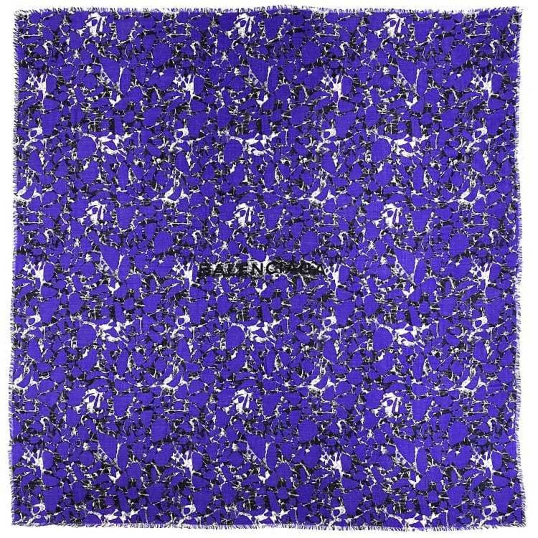 Balenciaga Stole 50% Wool Silk Large Square Mosaic Camouflage Ladies