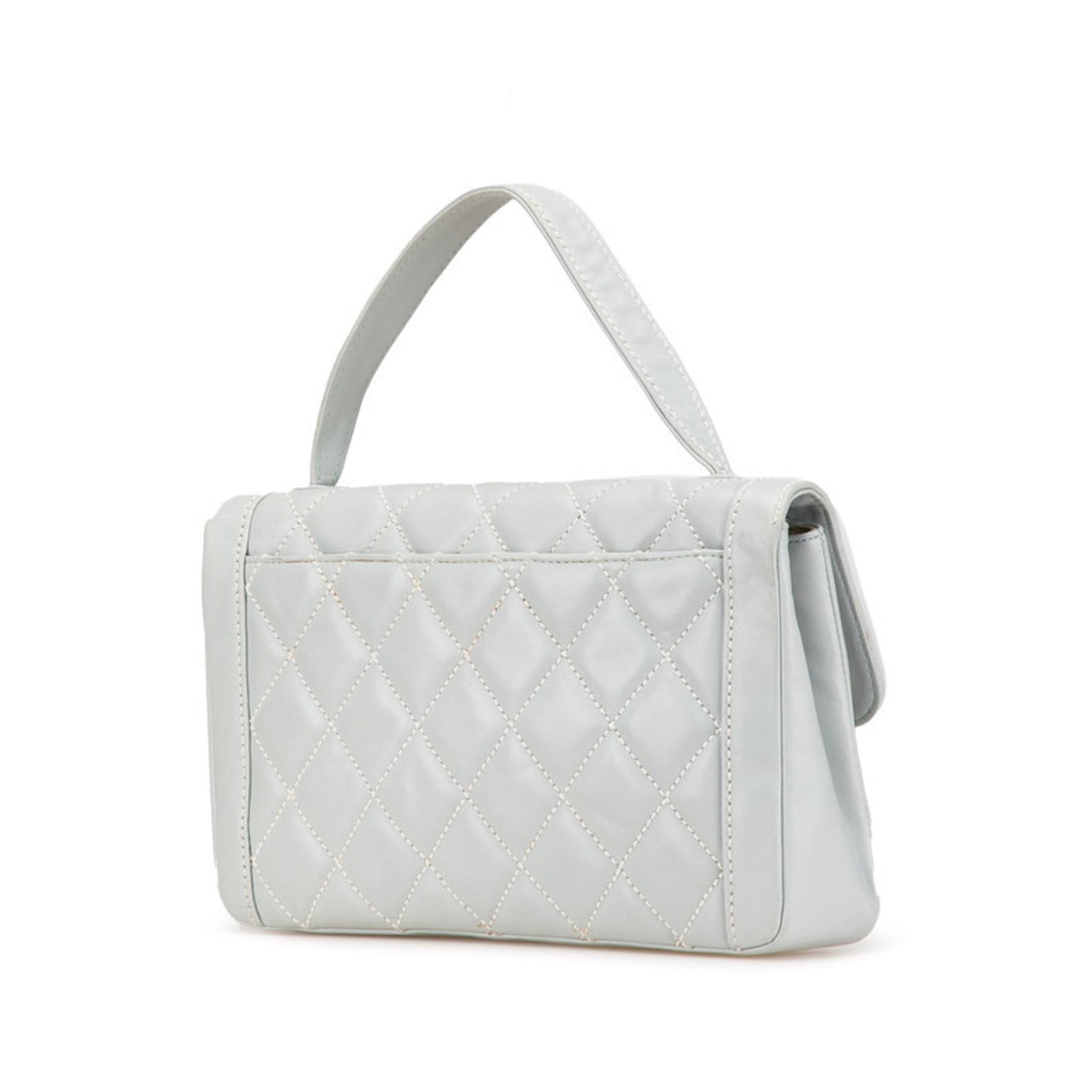 CHANEL Matelasse Wild Stitch Coco Mark Handbag Lambskin