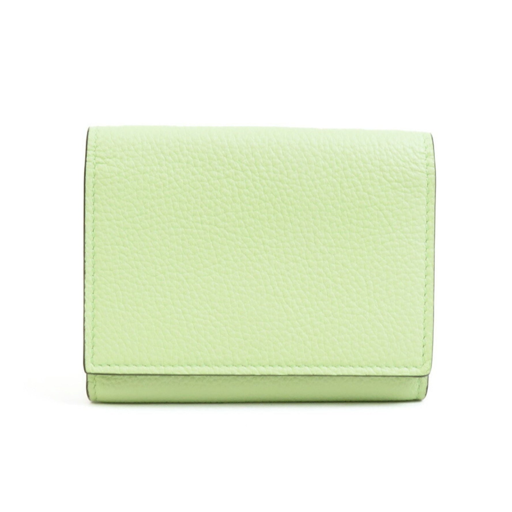 GUCCI Tri-fold wallet Leather Light yellow green