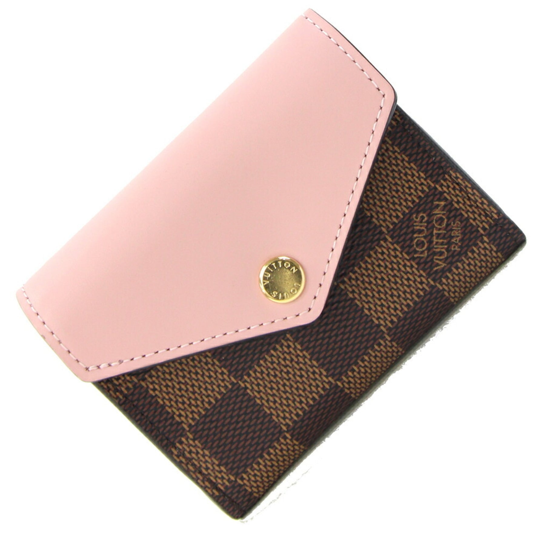 Louis Vuitton Tri-fold Wallet Damier Portefeuille Zoe Rose Ballerine Compact Mini Pink