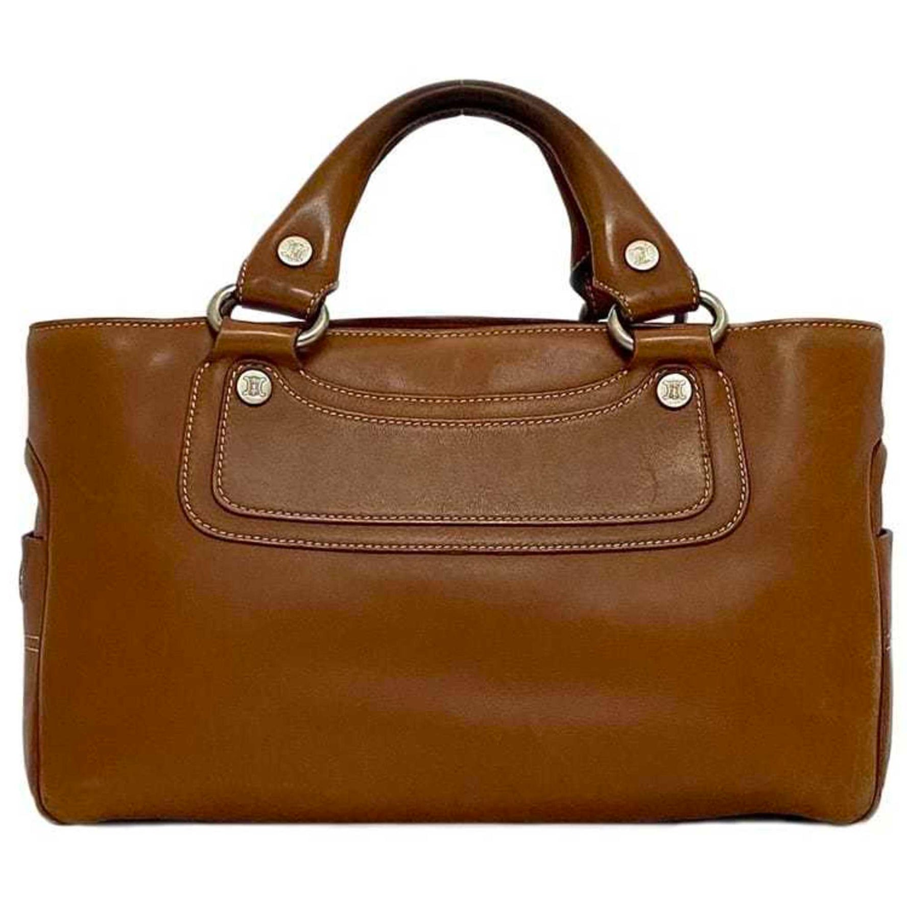 Celine handbag Boogie bag leather men's stitching sheen