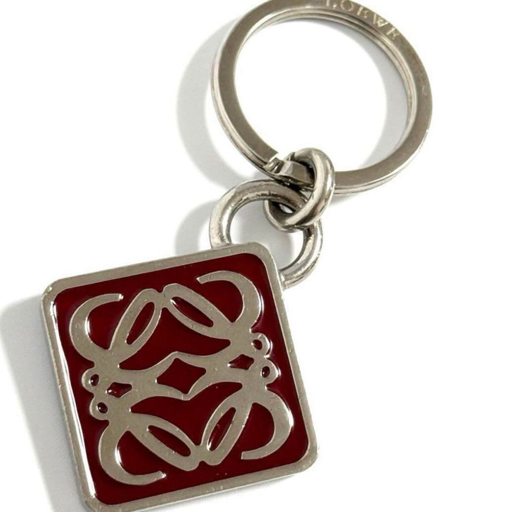 Loewe Key Holder Ring Anagram Red