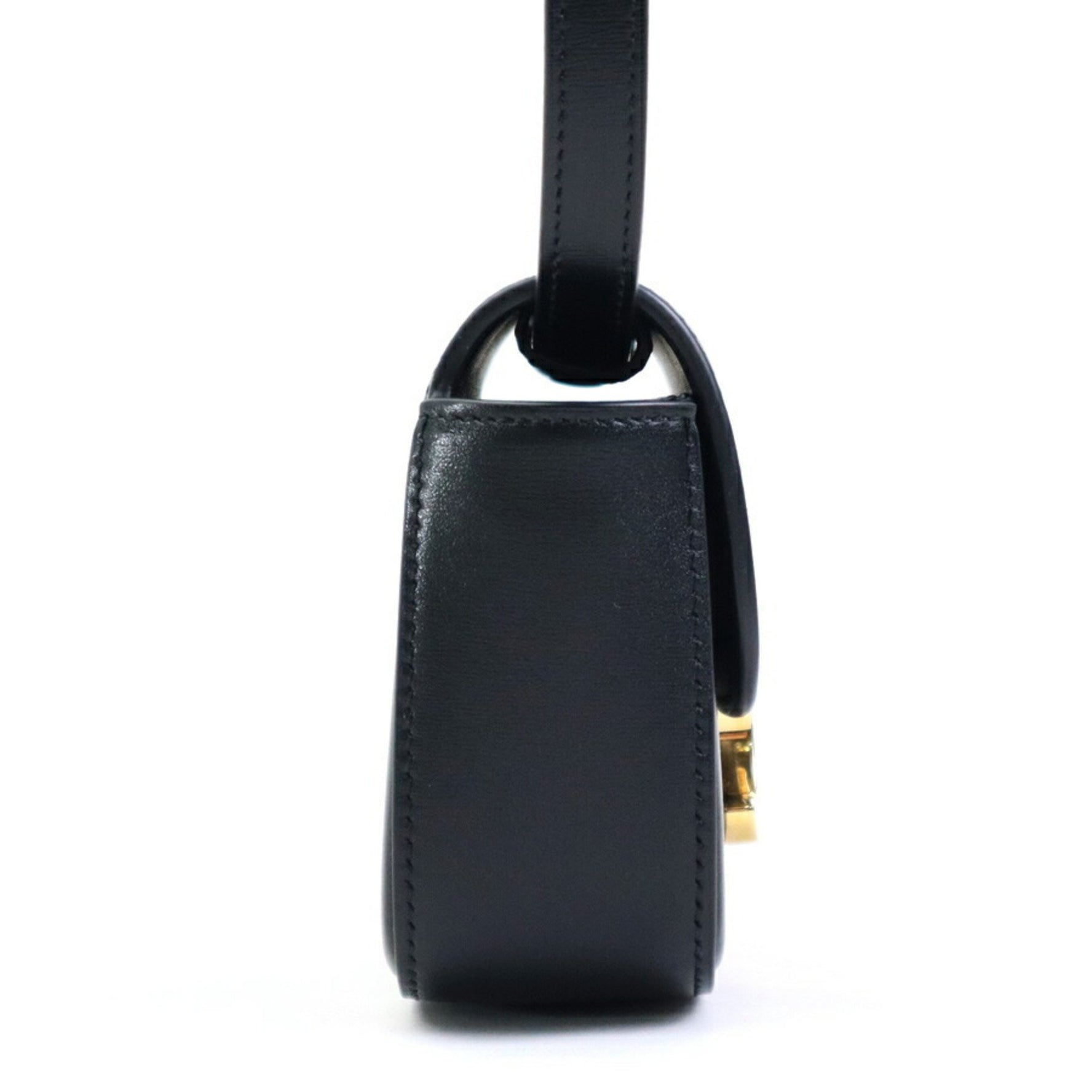 CELINE Shoulder Bag Claude Calf Leather Gold