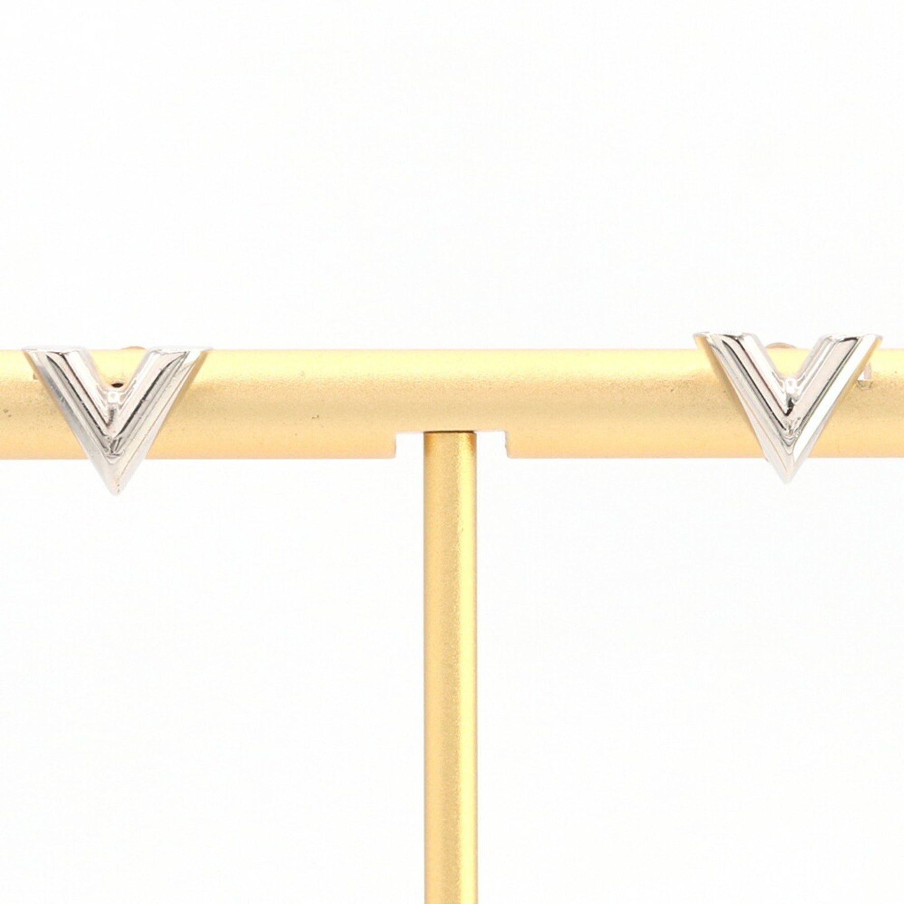 Louis Vuitton Essential V Earrings Metal Studs