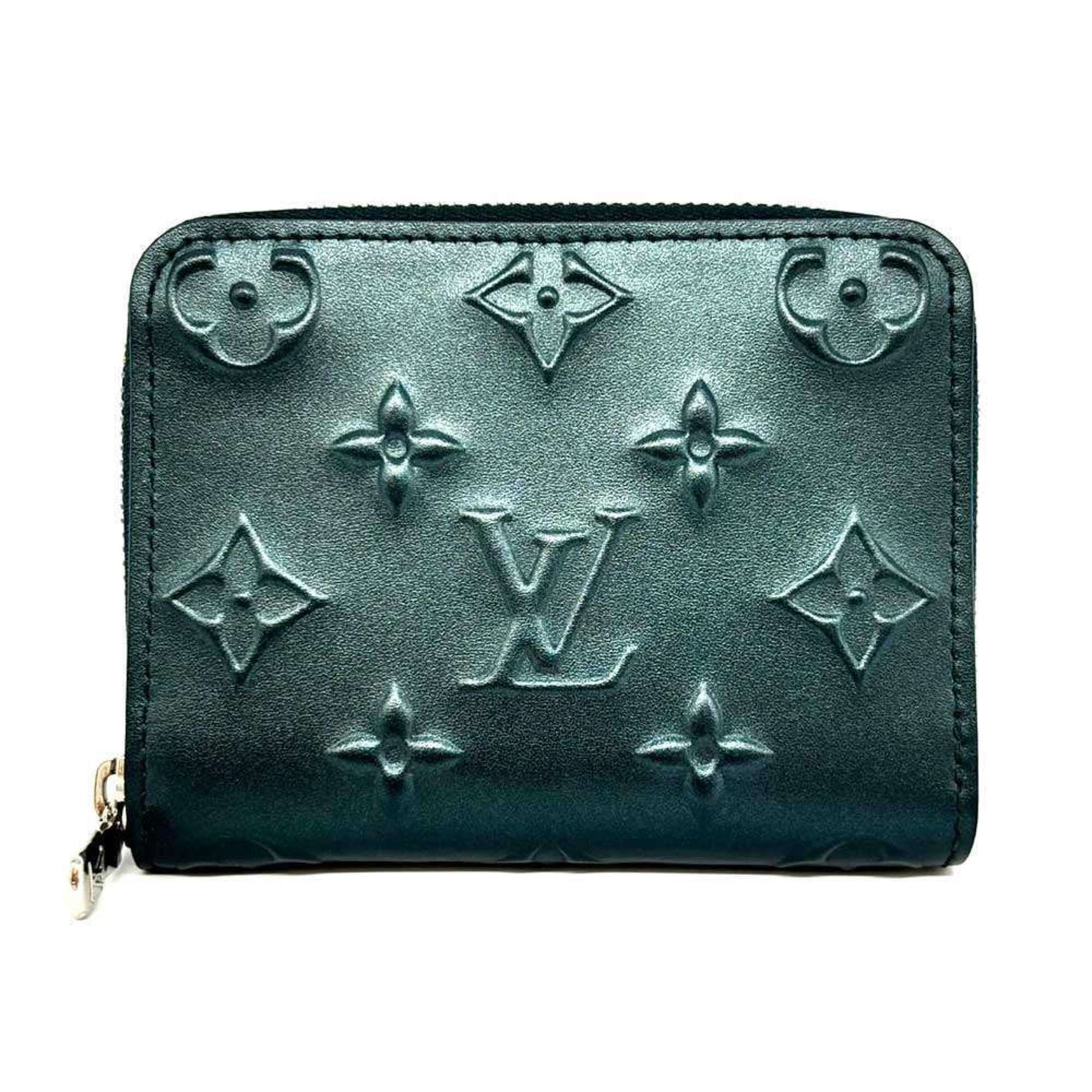 Louis Vuitton Zippy Coin Purse Moonogram Steel Blue Monogram Lamé