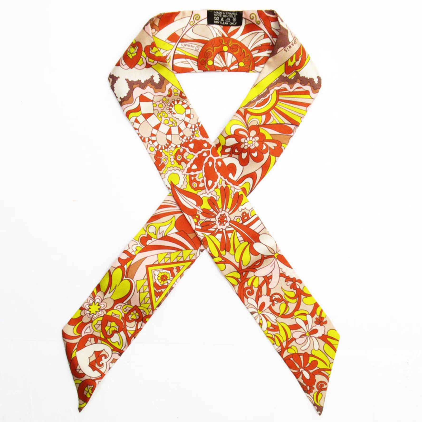 Hermes Scarf/Muffler Twilly Silk Multicolor