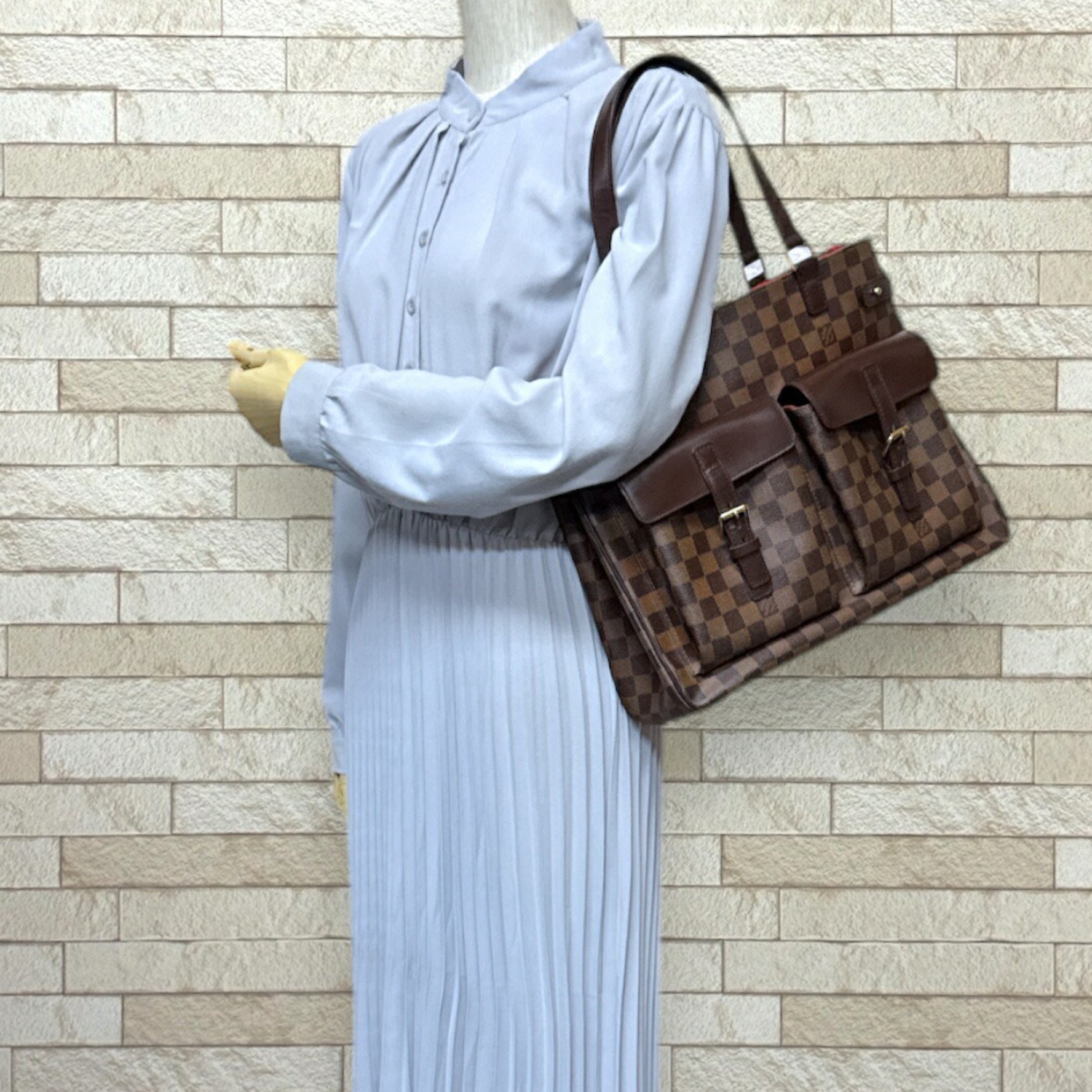 Louis Vuitton Uzes Damier Shoulder Bag Canvas