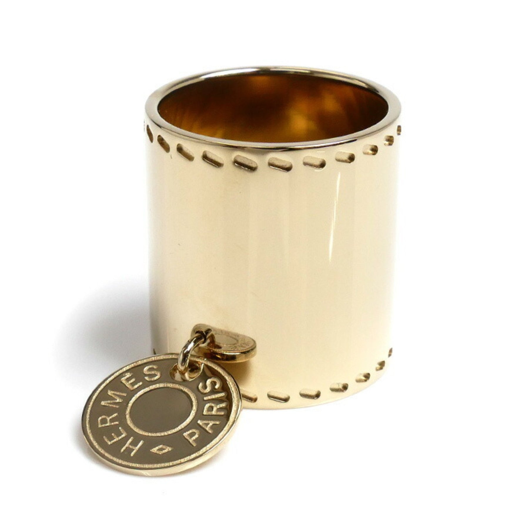 HERMES Metal Serie Charm Scarf Ring