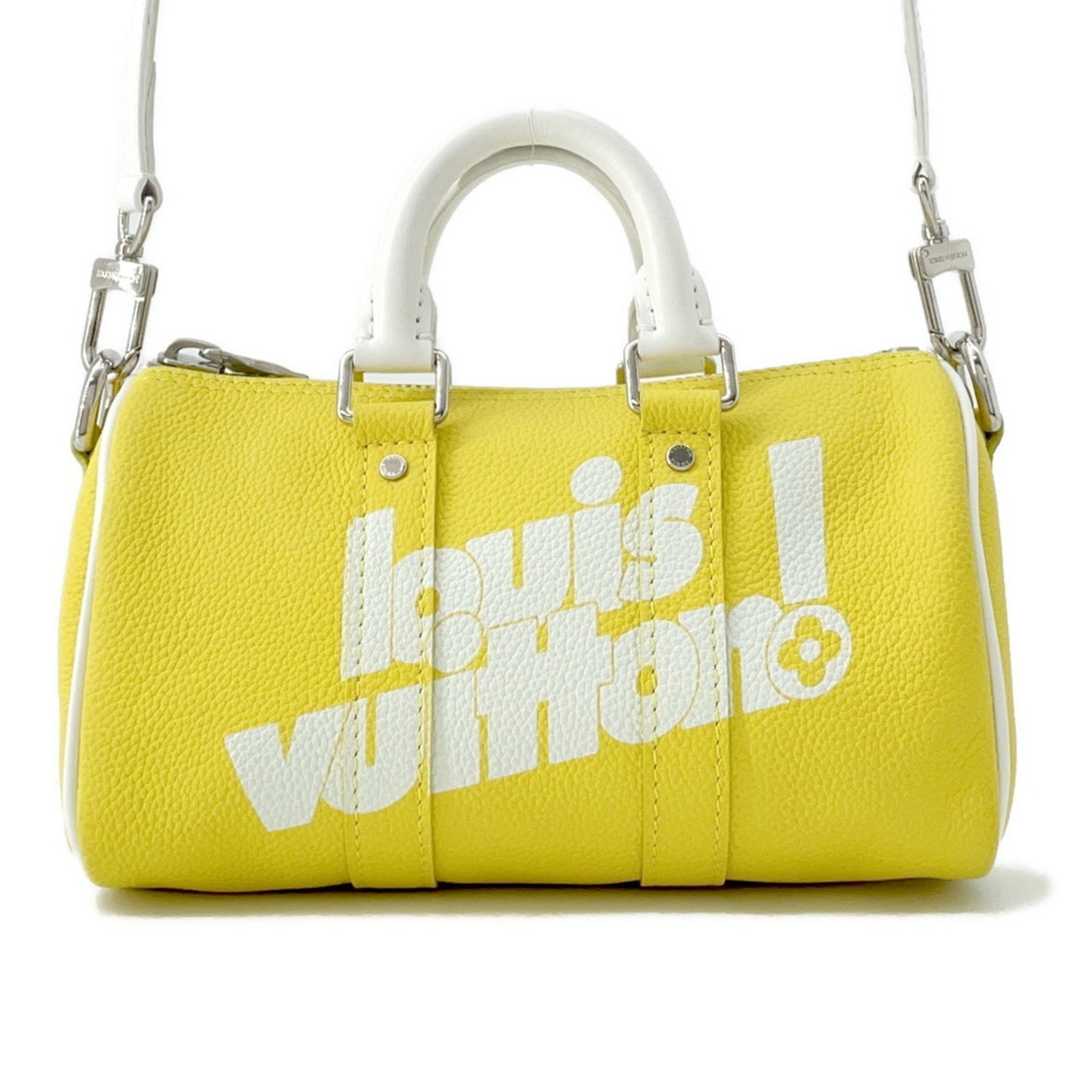 Louis Vuitton Handbag Keepall XS Taurillon Leather Shoulder Bag White
